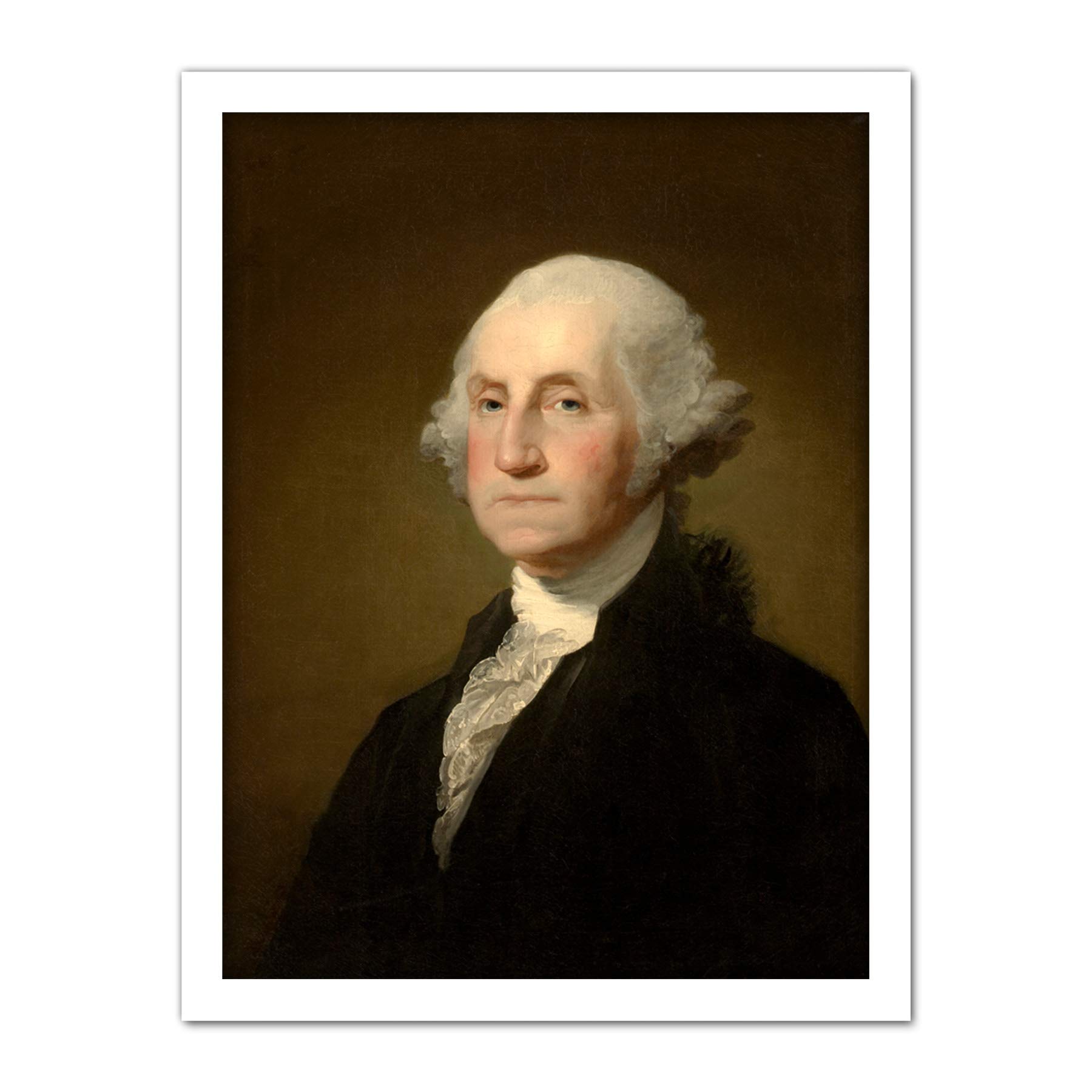 Artery8 Gilbert Stuart George Washington 1796 Painting Artwork Framed Wall Art Print 18X24 Inch