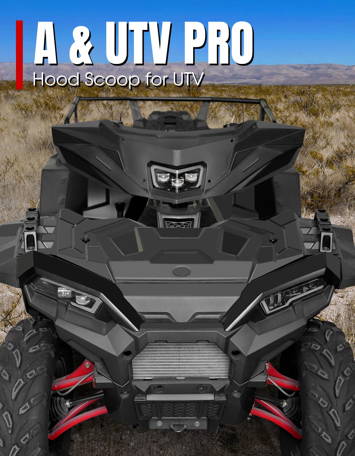 A & UTV PRO Front Rack for Polaris Sportsman 850 1000 XP Accessories 2017-2025 Front Vented Hood Lid Storage Rack Cover, Replace 2636452-070/5452935-070