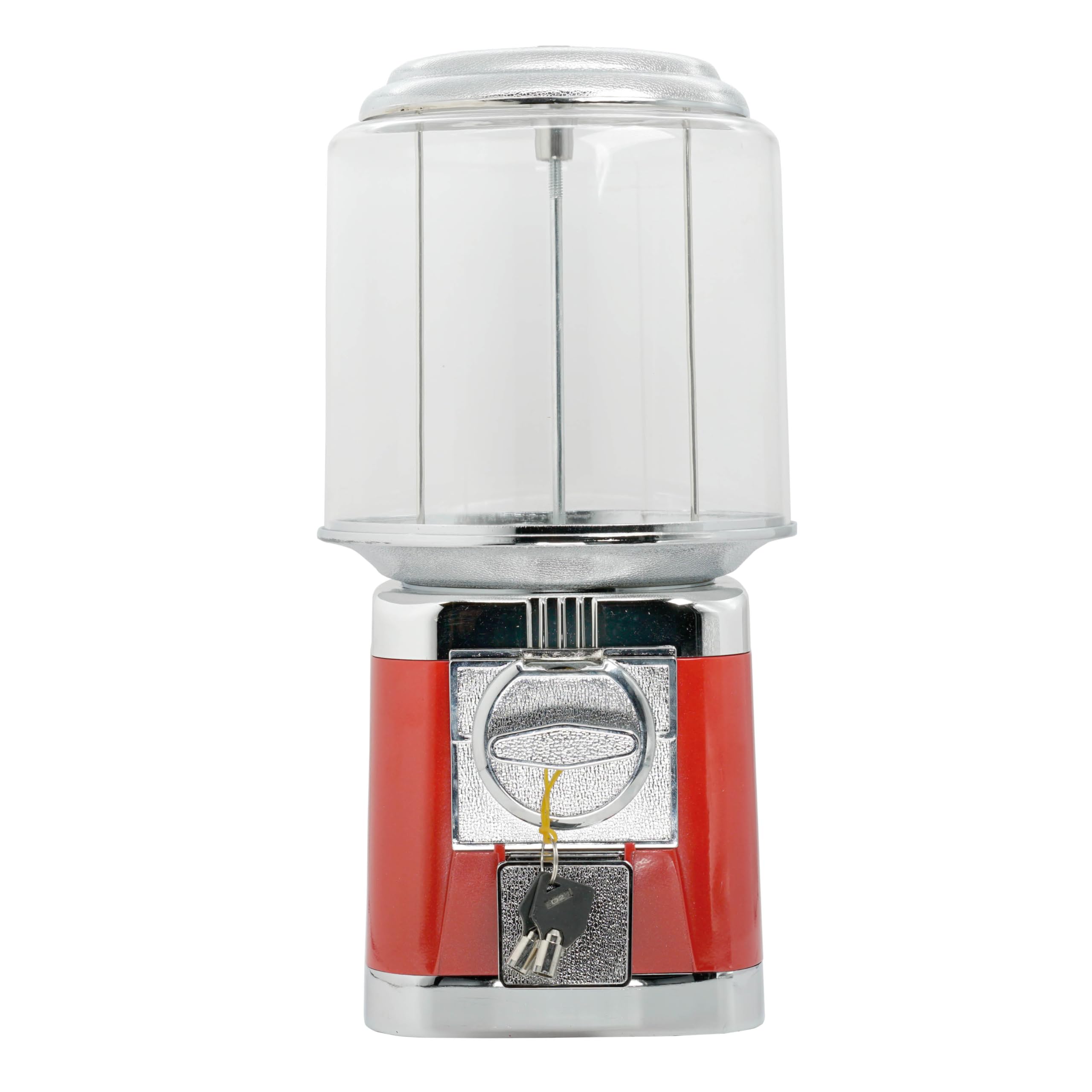 Nussautomat Old School mit 1,- € Münzeinwurf | Retro Automat für Nüsse, Futter, Snacks | Metallgehäuse abschließbar | Nostalgie Süßigkeitenautomat leer | 43,5 cm hoch – Für Zuhause & Futterstellen