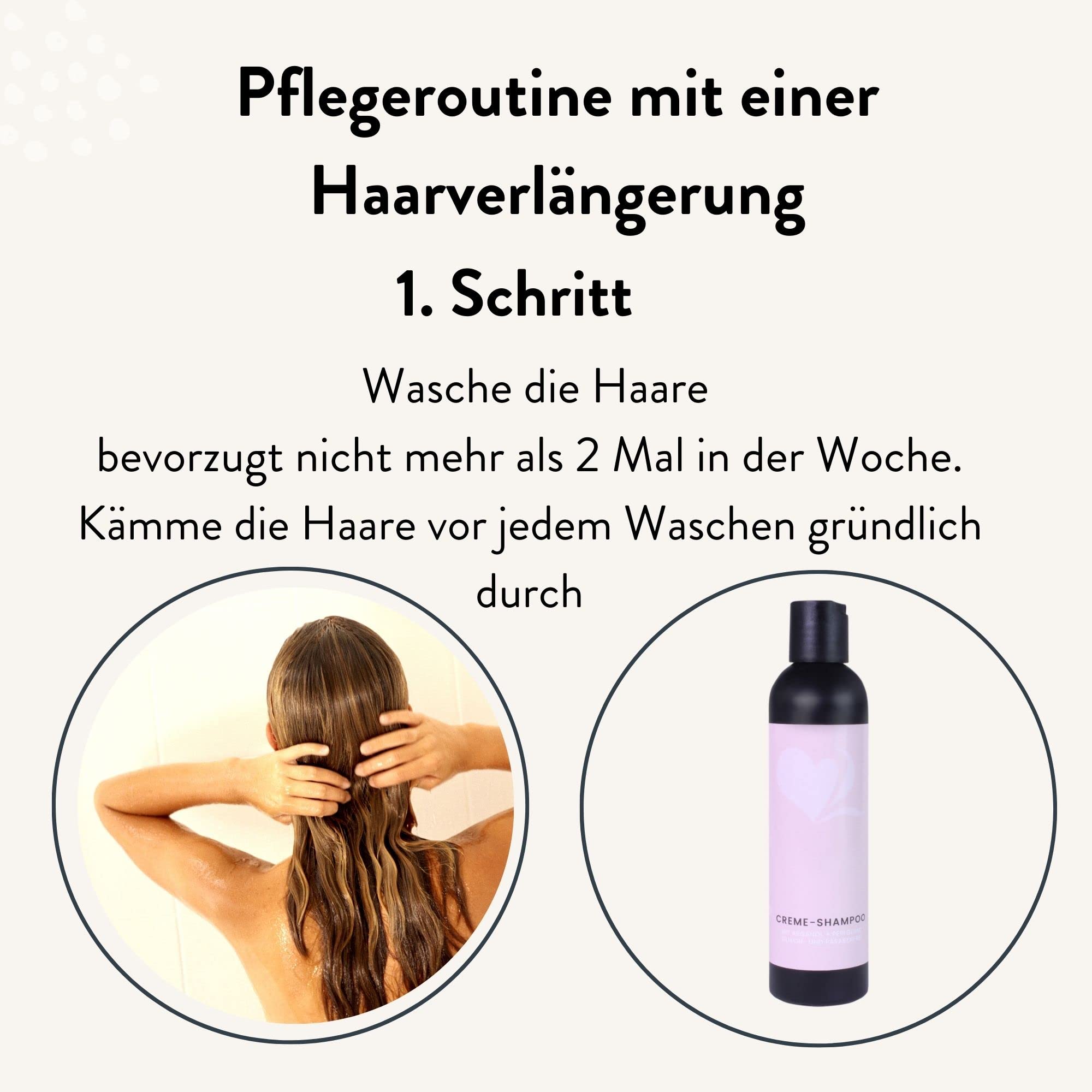 hair2heart Pflegeset für Echthaar Extensions Haarverlängerungen - 2-Phasen Sprühkur, Creme-Shampoo, Haaröl und Haarmaske für strahlendes, gesundes Haar