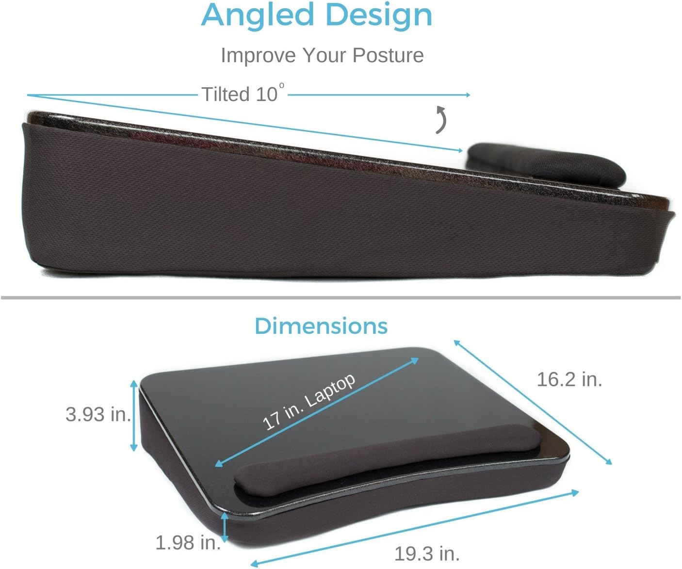 Buy Sofia + Sam Multi Tasking Lap Desk with Memory Foam Cushion USB Light and Mouse Pad Fits