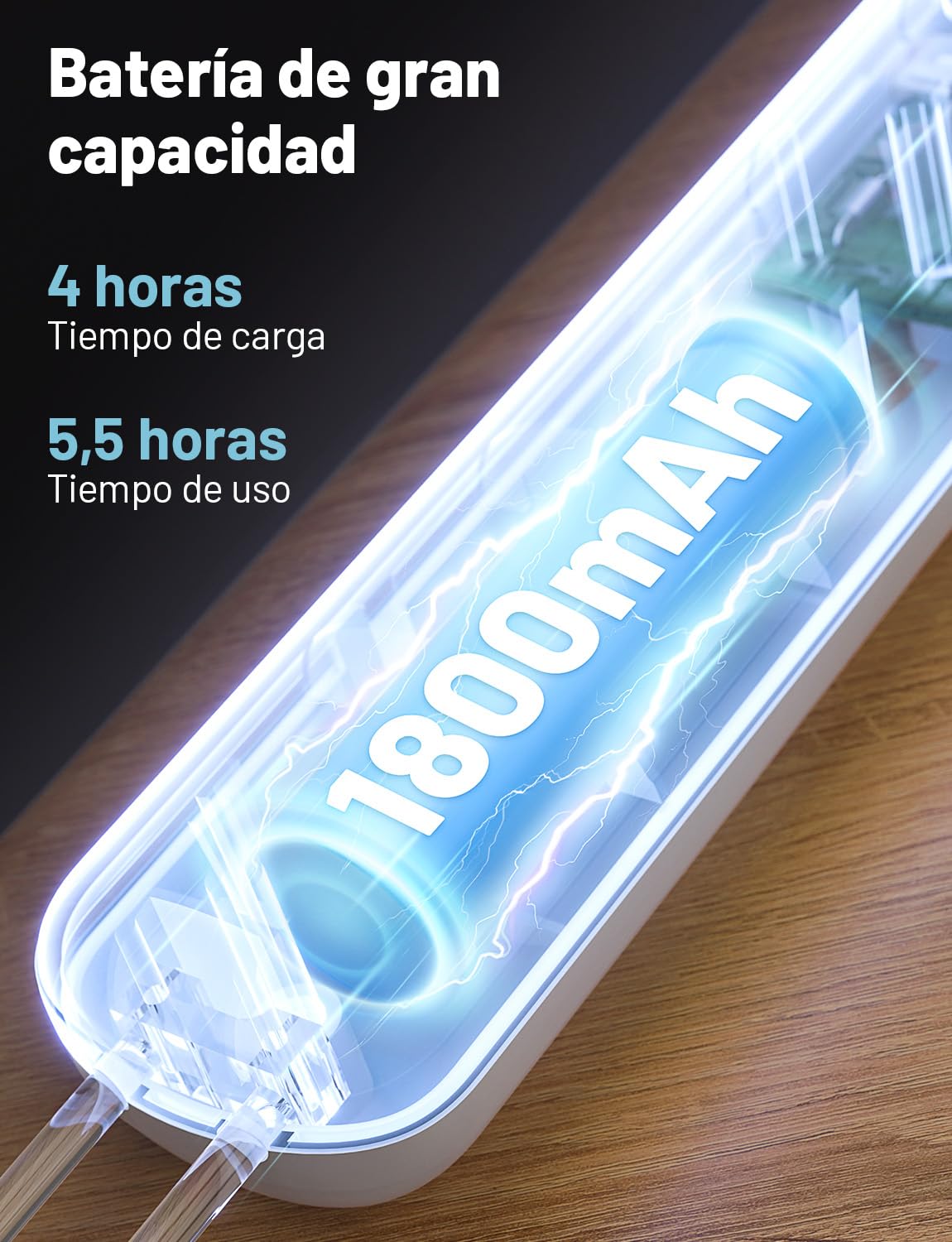 YISSVIC Raqueta Mosquitos Electrica Mata Mosquitos Electrico Plegable 3 en 1 4000V 1800mAh con Base Recargable USB-C Matamoscas Electrico de Luz UV para Mata Mosquitos, Polillas y Hormigas Voladoras - 3