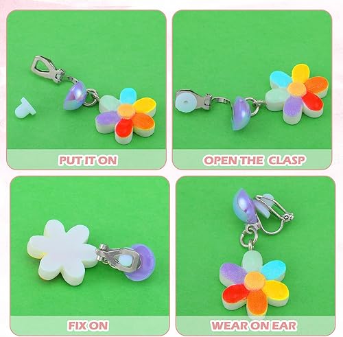 Miniatura 5 de 63 piezas de joyería de juego para niñas pequeñas, collar de cuentas de princesa para niños, pulseras, anillos, pinzas para el cabello, aretes con