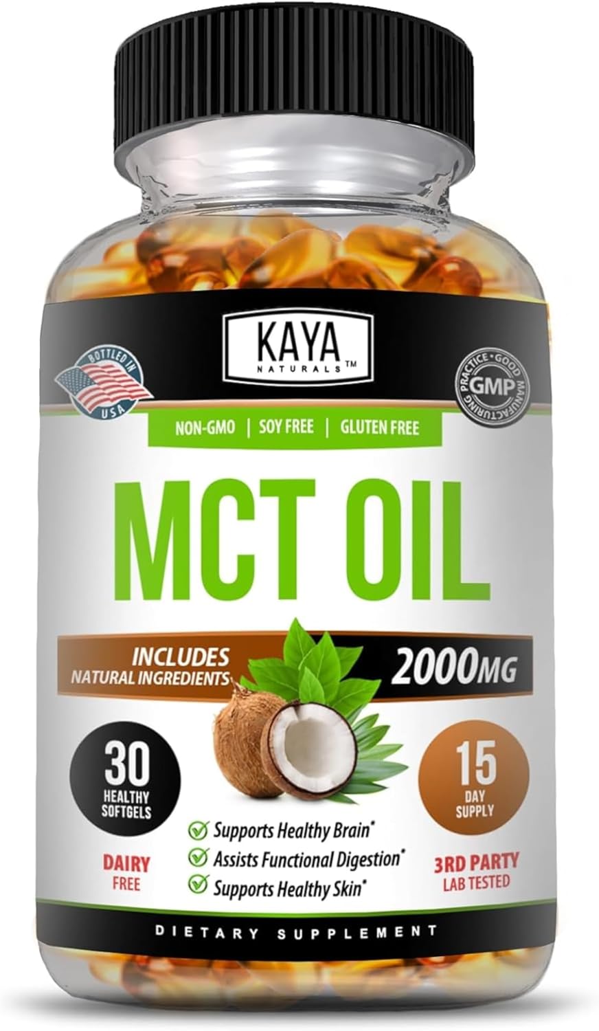 Kaya Naturals MCT Oil 2000mg 30 Softgels