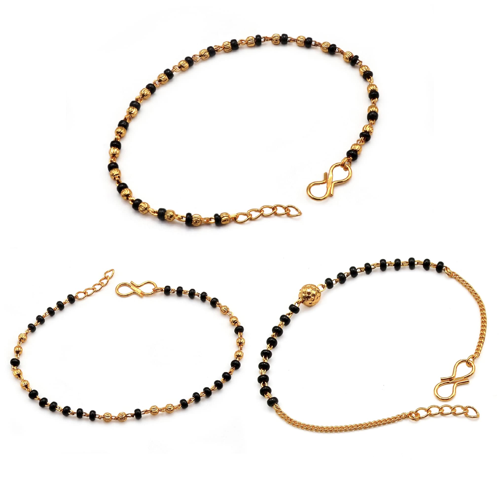 JHB Gold Plated Hand Bracelet Combo For Women