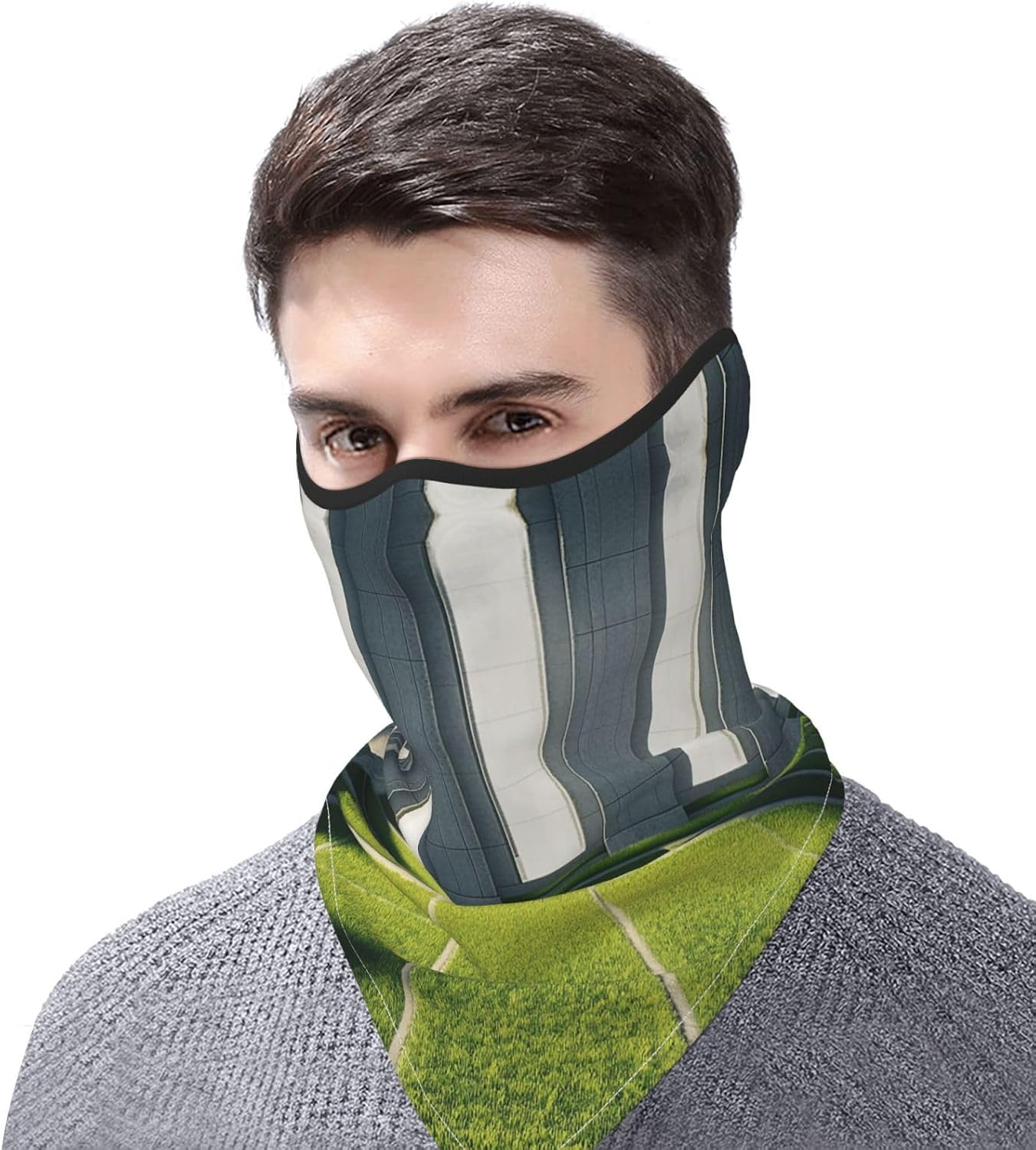 Protection Neck Gaiter Face Cover Lawn under arches and pillars Balaclava Scarf Mask, Windproof Breathable Sun Shield for Men Women, Skiing Hiking Cycling Outdoor Sports