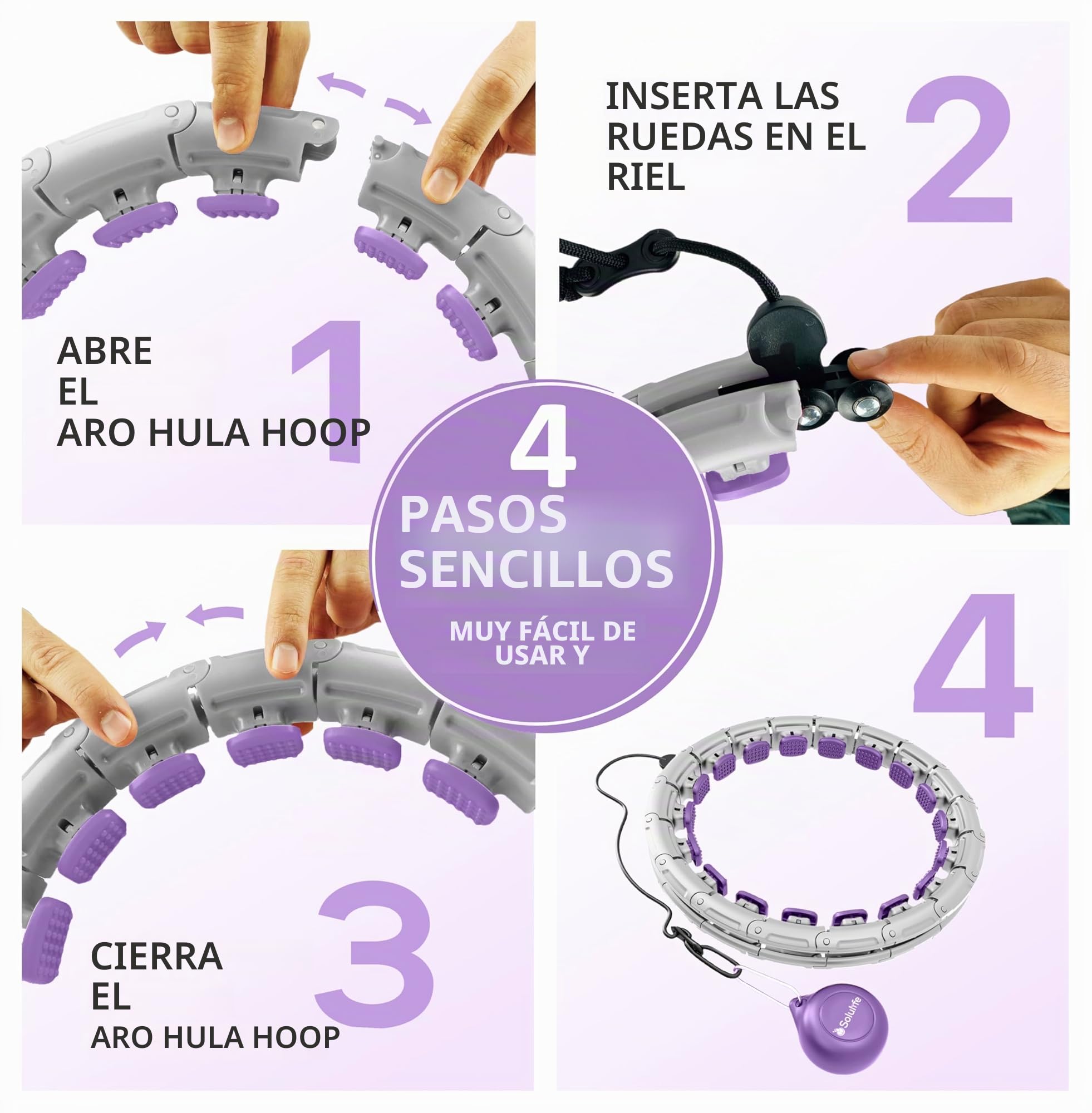 Hula Hoop Niña para Fitness: Diseño Único, Fácil y Ajustable. ¡Diversión Garantizada! Hula Hoop para Adultos Disponible: Ejercicio Divertido y Saludable para Todas Las Edades.
