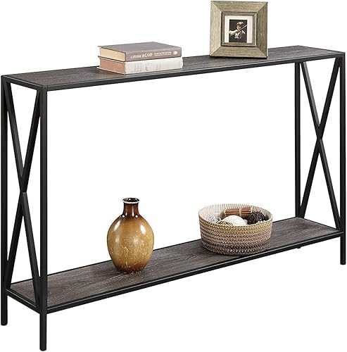 Miniatura 45 de Convenience Concepts Tucson - Mesa de consola, color negro/cereza. Cereza/Negro,Barnwood / Negro,Roble Inglés/Negro,Negro,Gris/Negro,Espresso /