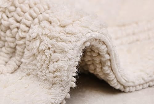 Miniatura 6 de WOVEN ST. Alfombra de baño de algodón, tapete para spa, ducha de tocador, baños principales, ropa de cama absorbente de agua, 100% algodón,