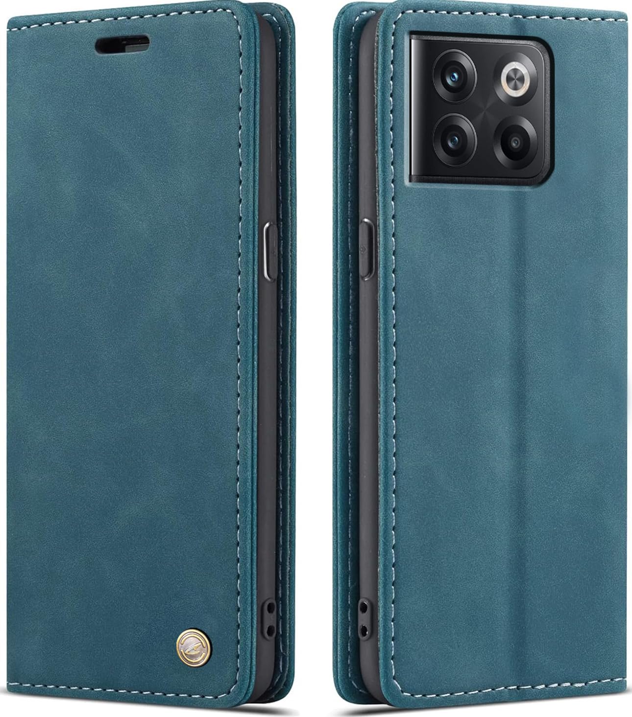 ClickCase for OnePlus 10T 5G Sheepskin Series Faux Soft Leather Wallet Flip Case Kick Stand with Magnetic Closure Lightweight Slim Flip Cover for OnePlus 10T 5G (Greenish Blue) (B0BJZRTPFY) Amazon Price History, Amazon Price Tracker