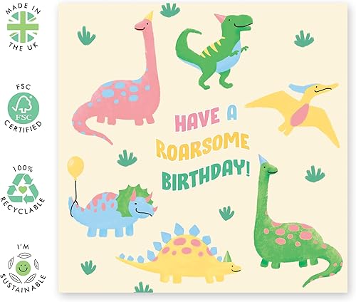 Miniatura 2 de CENTRAL 23 Tarjetas de felicitación de dinosaurio para cumpleaños, cumpleaños rugoso, tarjetas de cumpleaños para niños, tarjeta de cumpleaños para