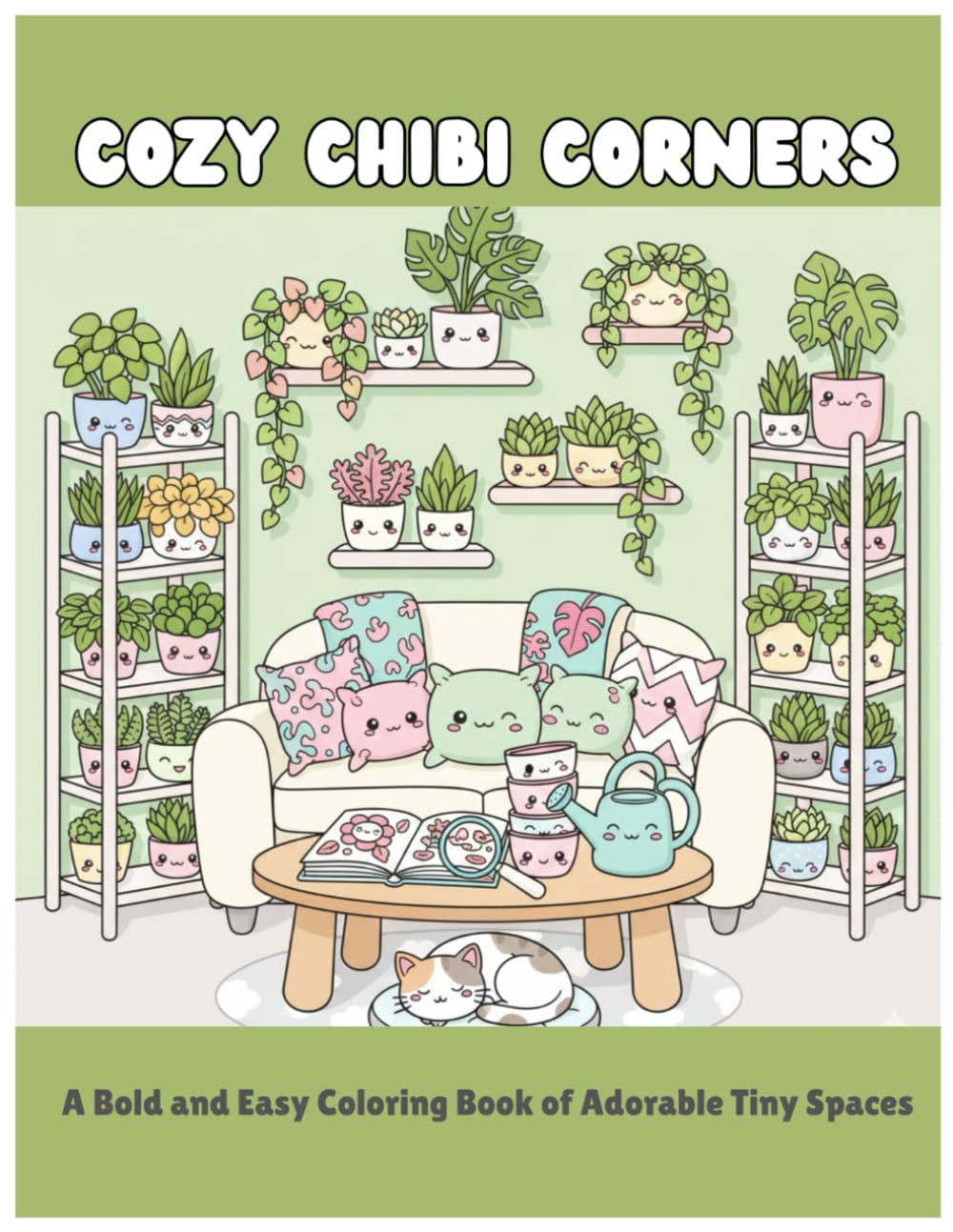 Cozy Chibi Corners: A Bold and Easy Kawaii Coloring Book of Adorable Tiny Spaces - 20+ Simple Scenes for Stress Relief and Mindfulness in 2026
