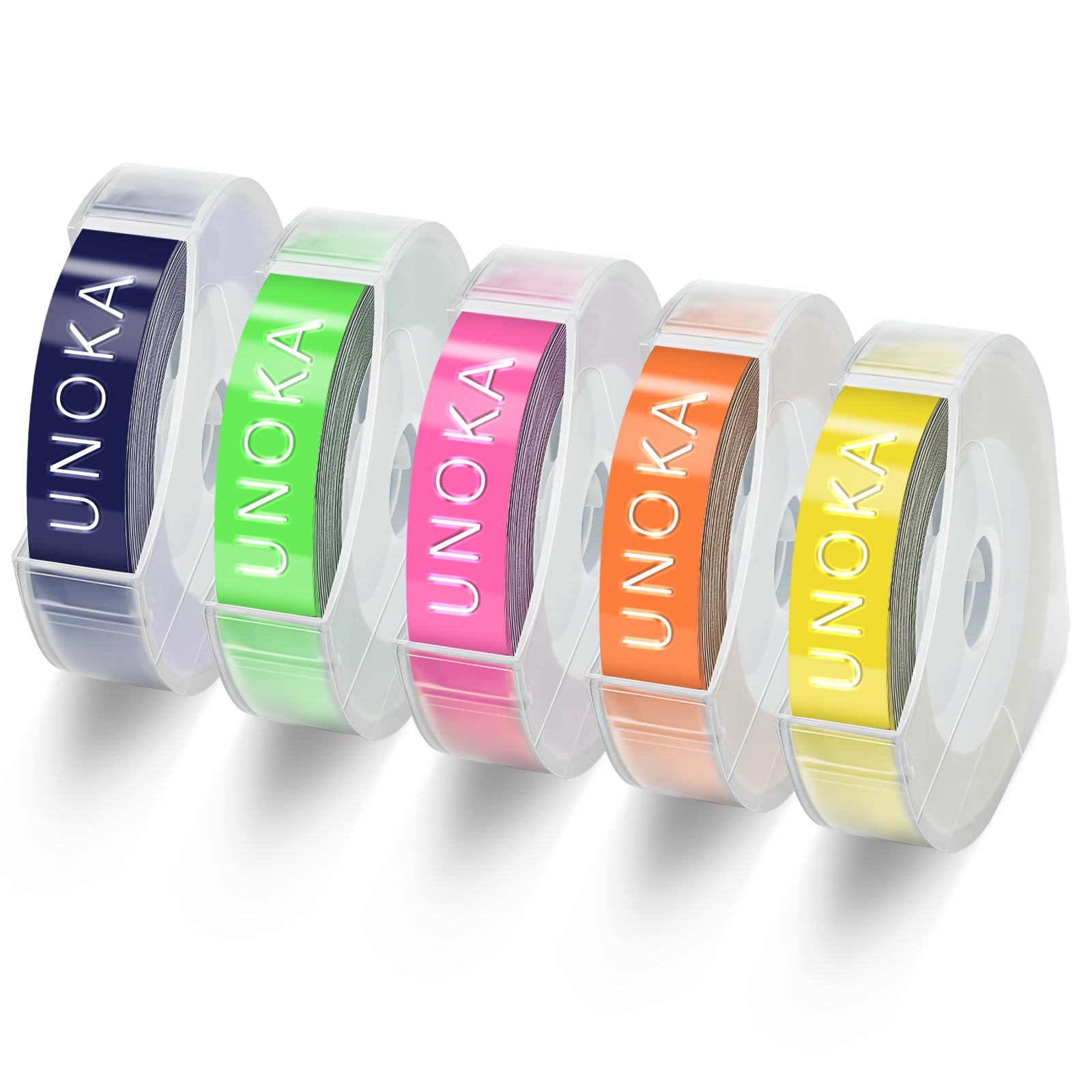 UNOKA 3D Labels Compatible with Dymo Embossing Tape Omega Label Tape 9mm