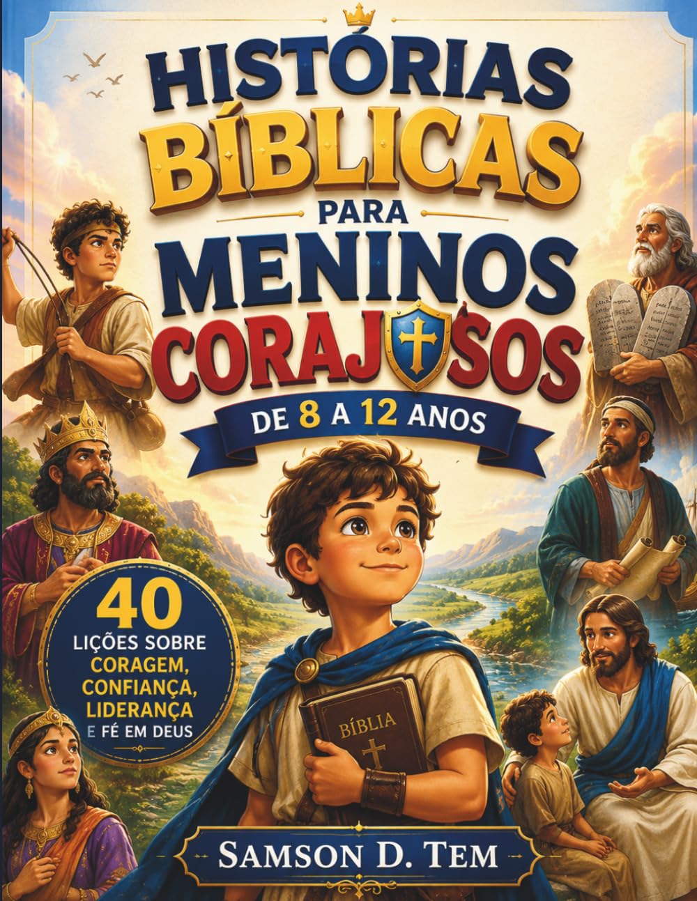 Histórias Bíblicas para Meninos Corajosos de 8 a 12 Anos: 40 Lições sobre Coragem, Confiança, Liderança e Fé em Deus