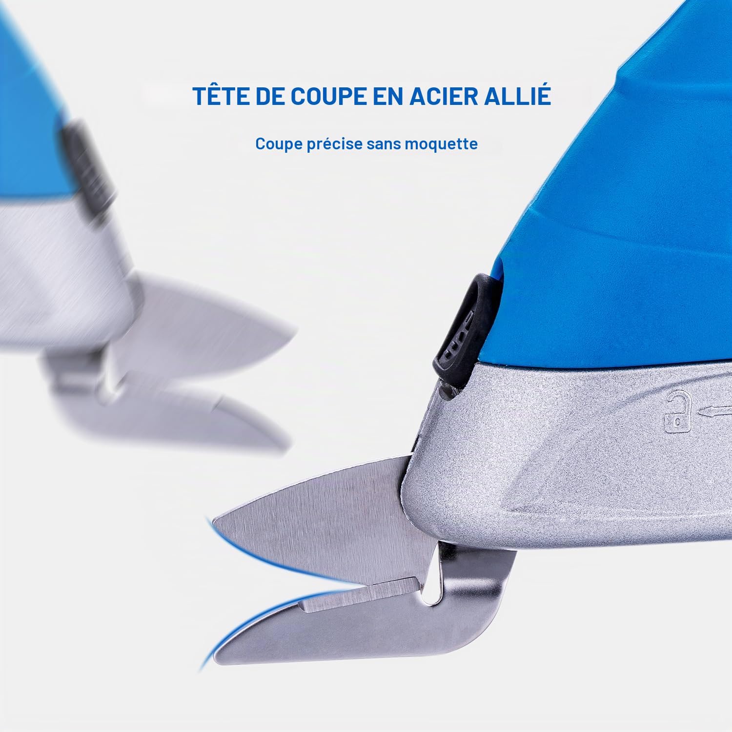 KATSU Tools Ciseaux à Tissu électriques 3,6V Ciseaux à Main en Tissu Coupe-tissu sans Fil avec 2 Têtes de Coupe en Alliage d'Acier pour Papier Cuir Artisanat Tapis