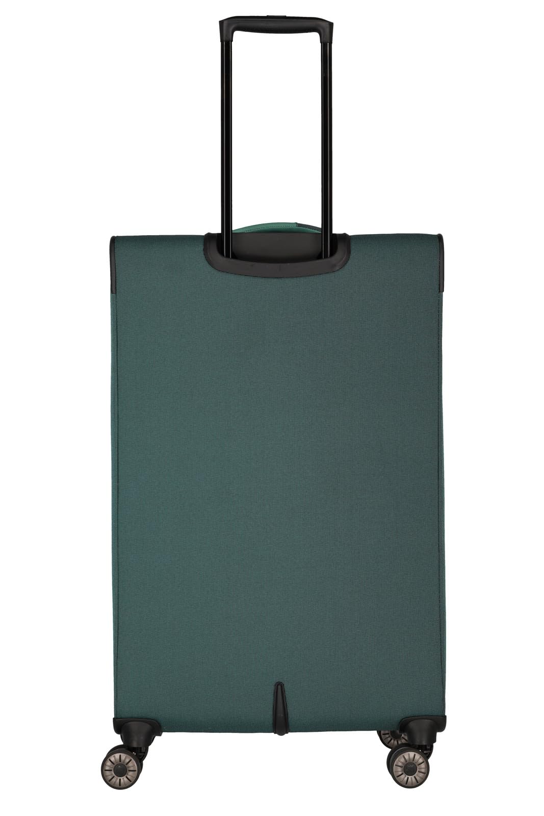 Travelite Zestaw walizek 4-częściowy, miękka obudowa, 4 rolki, Eukaliptus (zielony), Trolley L erw. (77 cm), casual