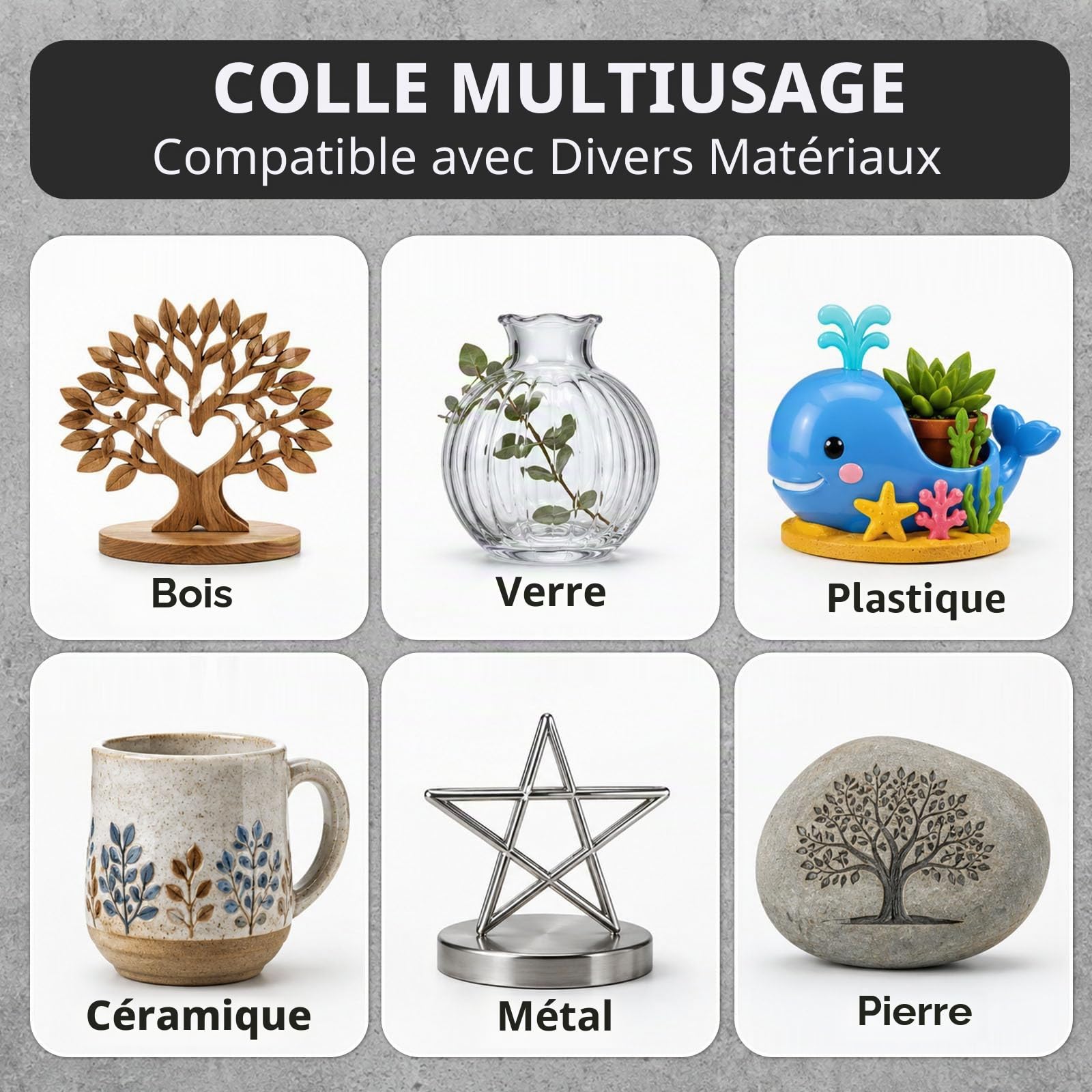 Colle époxy 5 minutes 250 ml, colle bi-composante, durcissement rapide, résine époxy transparente à 2 composants, colle universelle pour chaque application