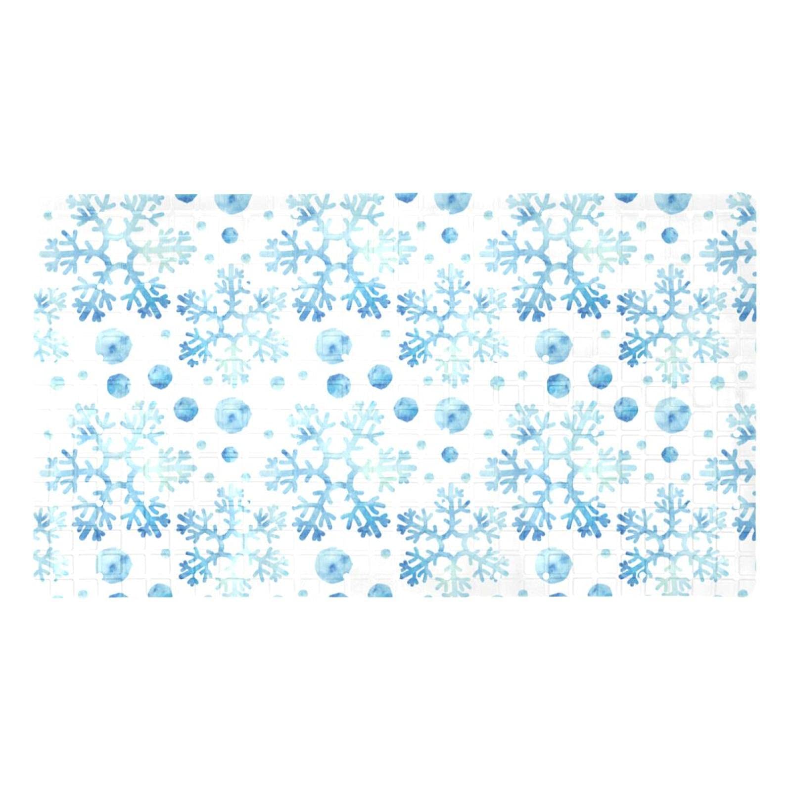 Alfombra de baño de hotel con ventosas alfombrilla de ducha azul de invierno en PVC seguro