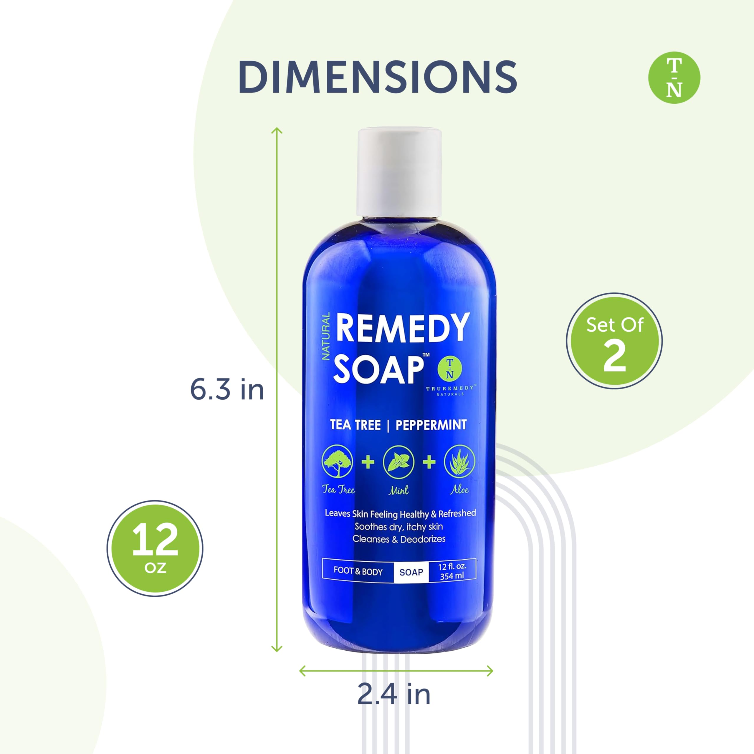 Truremedy Naturals 12 Fl Oz Body Wash Full-Body Cleanser