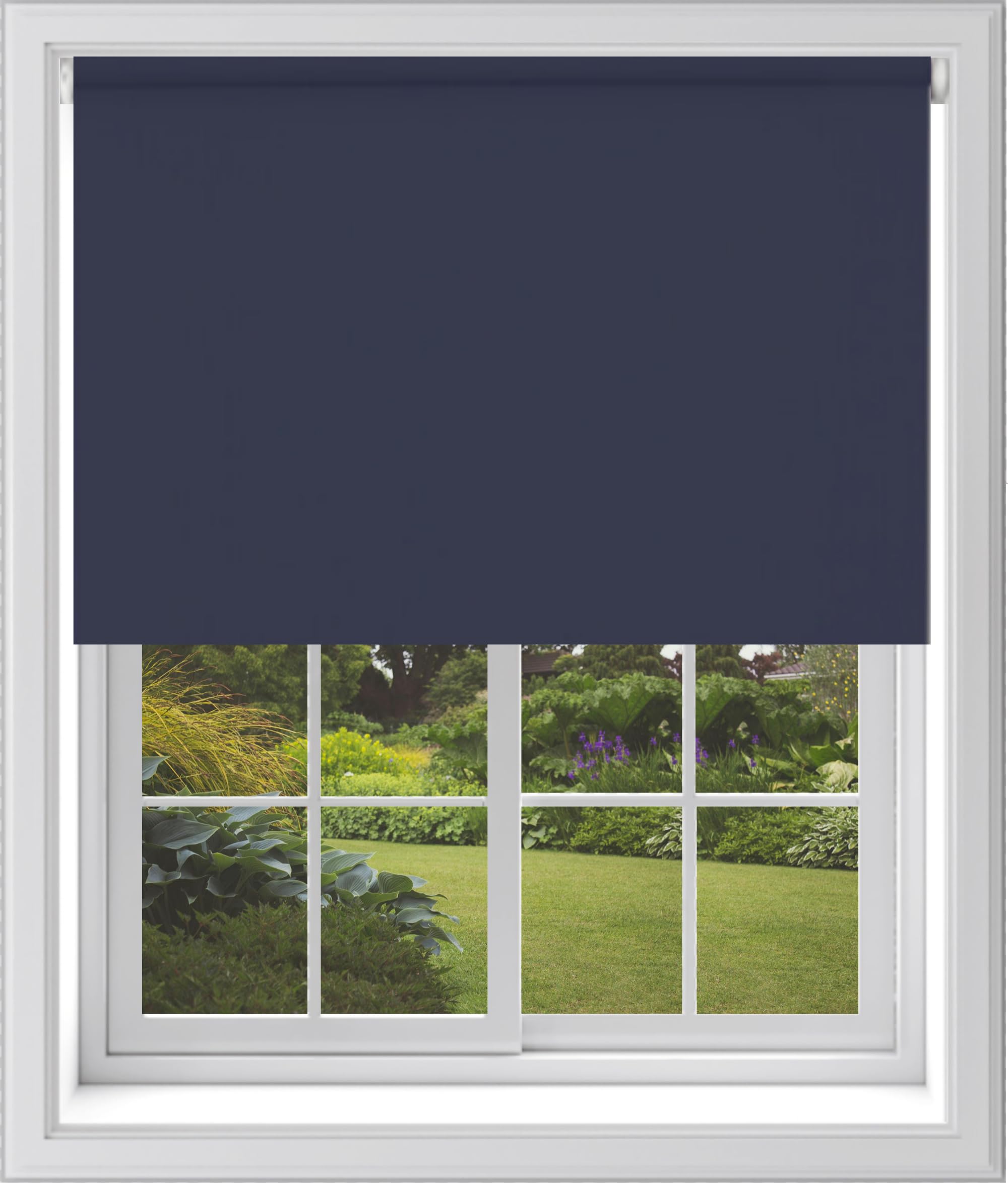 Caecus Navy Blackout Roller Blinds Made To Measure Window Blinds Easy Fit Child Safe Thermal Properties Home Office Fitting Included Up To 150Cm Width X Up To 160Cm Drop