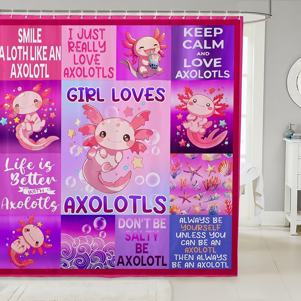 Feelyou Owl Shower Curtain 72"x78" Colorful Floral Owls Bath Curtain for Boys Girls Teens Bird Bathroom Shower Curtain Set Waterproof Cartoon Owls Design Kids Bathroom Accessories 3D Animal