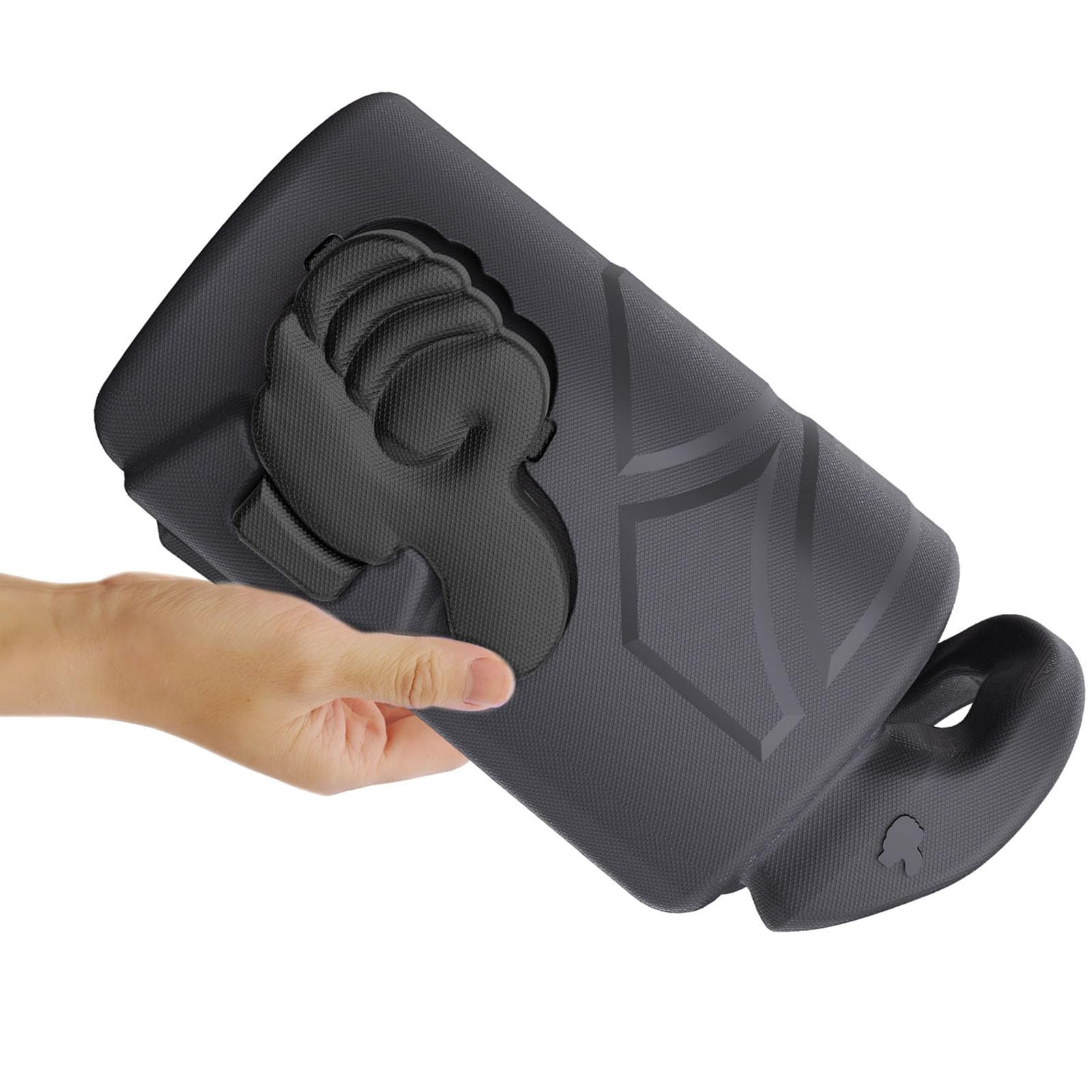 Generic Custodia Protettiva Antiurto con Manico Pieghevole a 360 Gradi per HD10 2021 2023, Supporto Tablet Antigoccia per Appassionati di Lettura, Materiale EVA (BLACK)