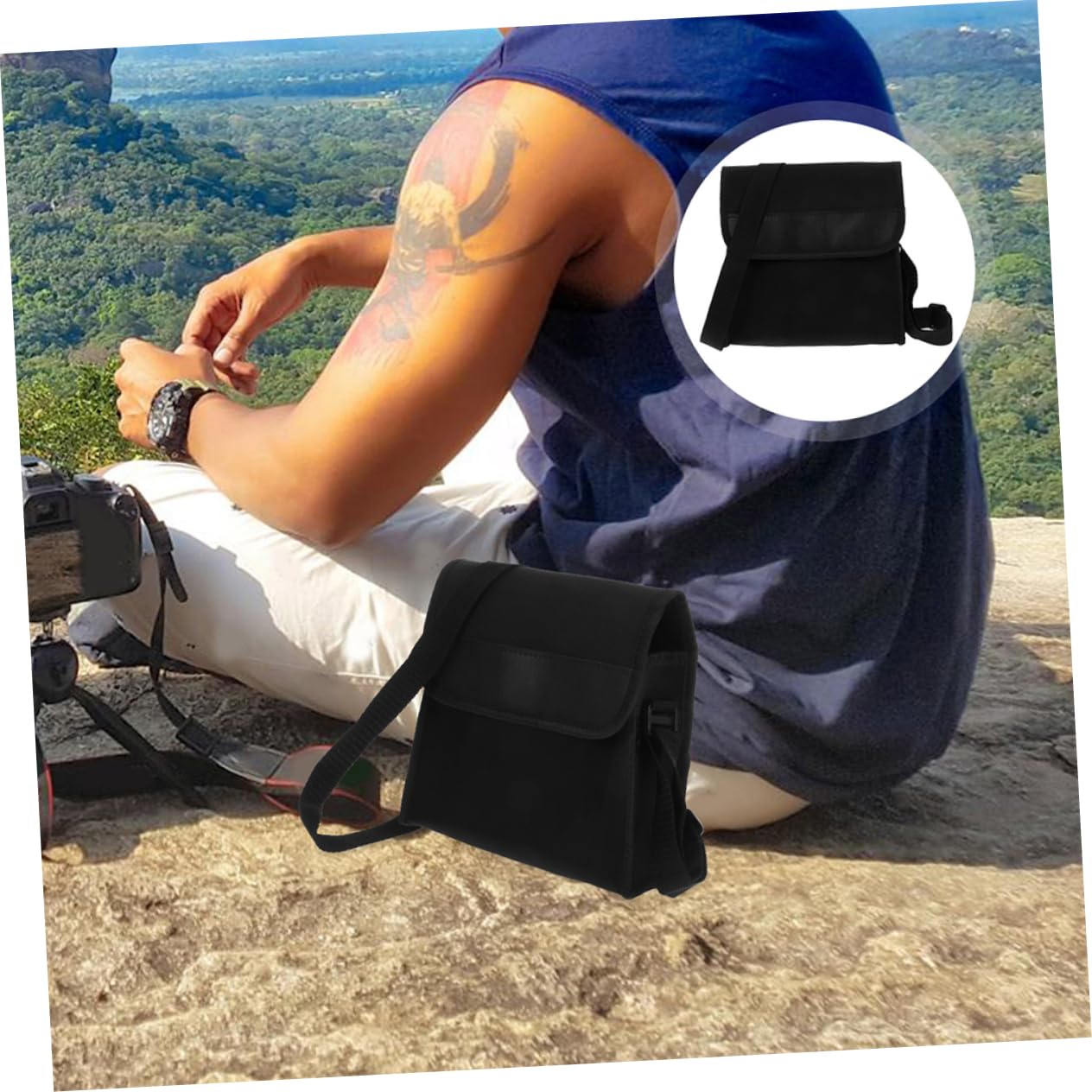 Healeved 2pezzi Zaino Porta Telescopio Imbottito Custodia Per Cannocchiale Ottico Sacco Da Trasporto Leggero Per Tubo e Accessori Per Escursioni All Aperto