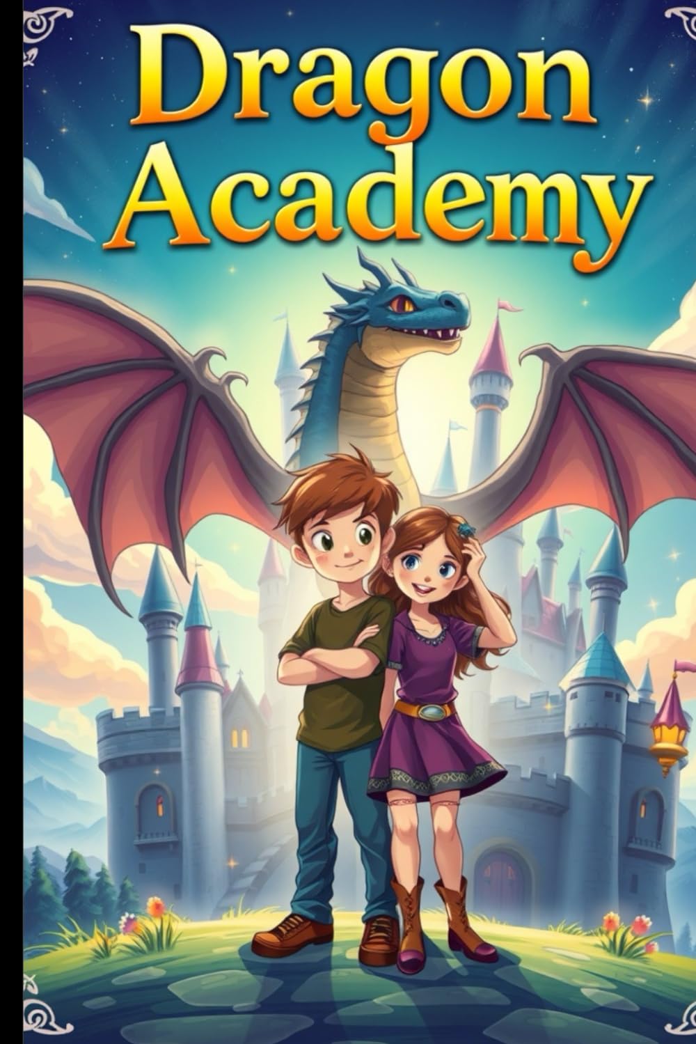 Dragon Academy Adventure Coloring Book: 66 Magical Fantasy Coloring Pages for Kids Ages 8–15 | Dragons, Heroes & Epic Adventures