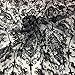 55 Inch Lace Fabric Soft Black Skull Lace Fabric Cross Floral Tulle Fabric for DIY Dress Top Dress Sew,Party Overlay,Curtains,Tablecloth,Halloween Decor (Black (1 Yard))