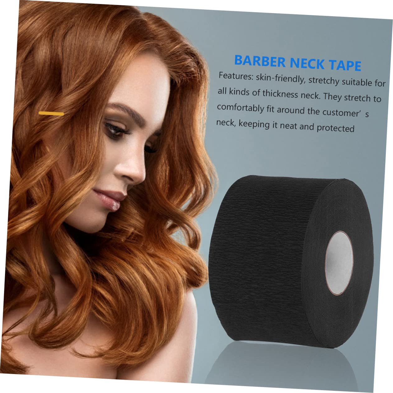 VICASKY Professional Disposable Barber Neck Strips 6 Rolls of Stretchy Neck Paper for Haircuts Salon Use and Hairdressing Prevents Hair Clippings and Dyes from Staining