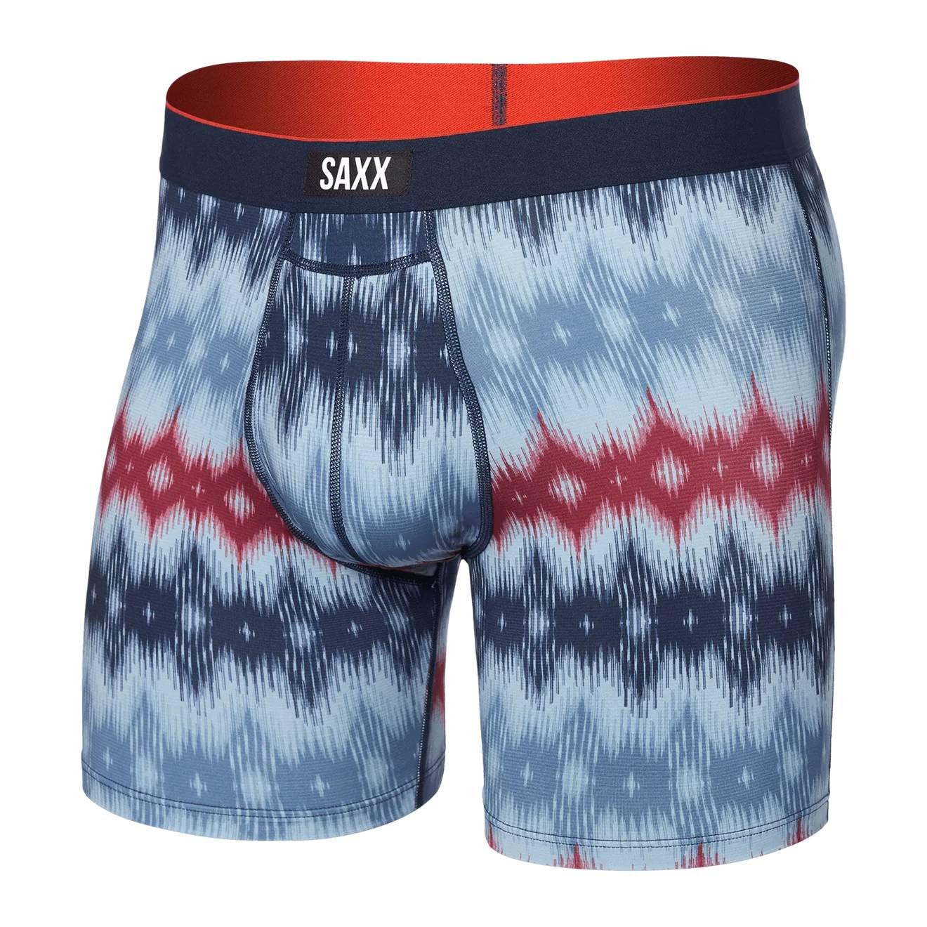 Saxx Underwear Co. Men's Multicolour Saxx Multi-Sport Mesh Boxer Briefs, Ikatastic/Multi - S