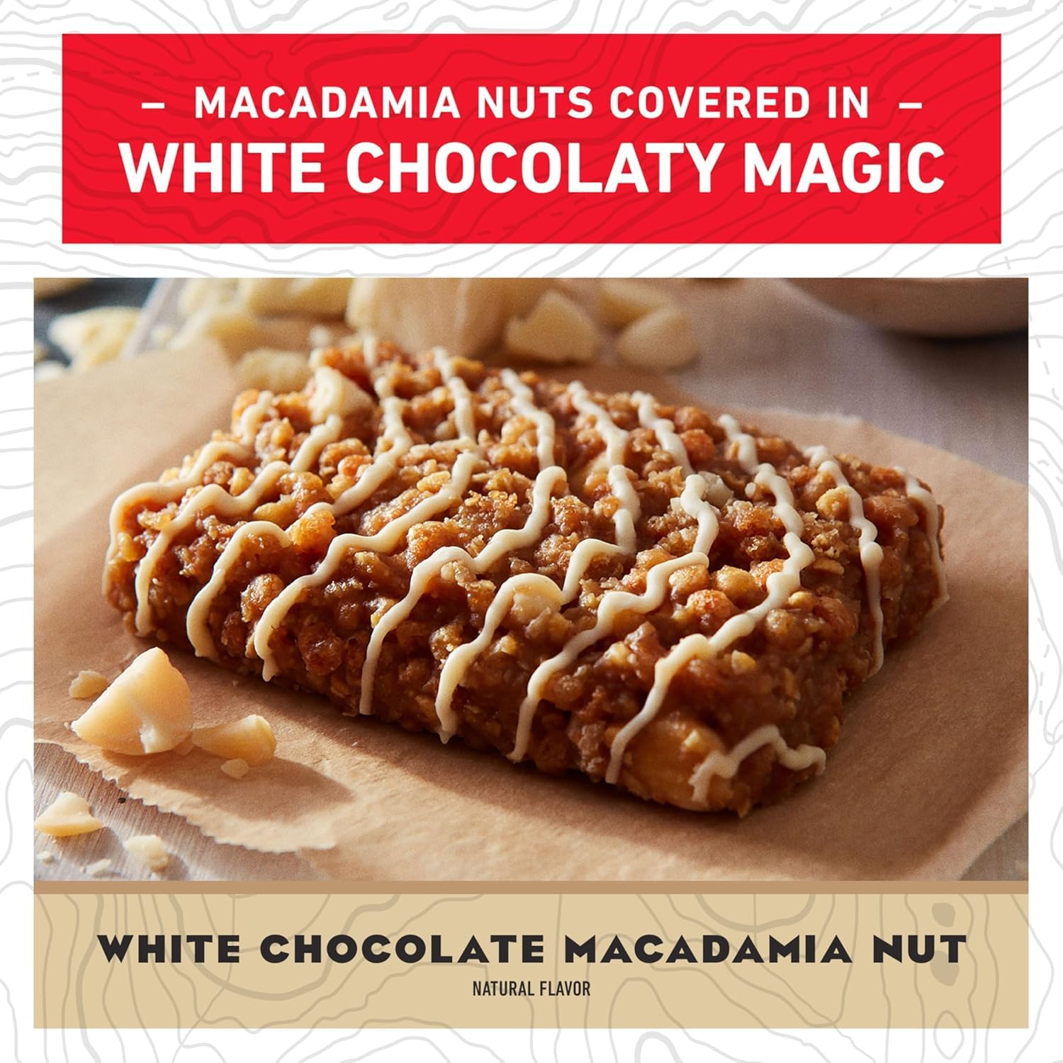 CLIF Bar White Chocolate Macadamia, 12x68g
