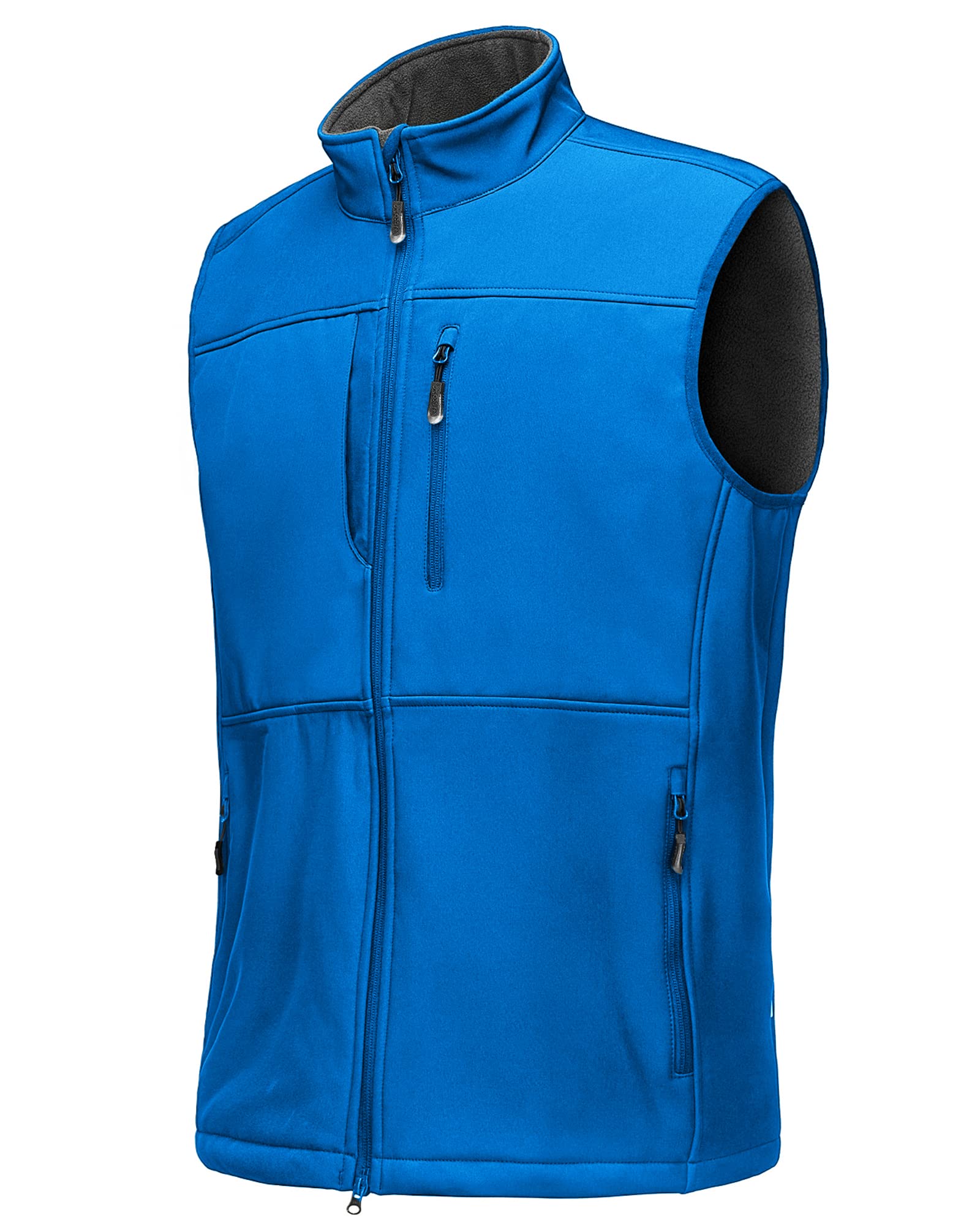 33,000ft Mens Softshell Gilet Activewear Vests Windproof Fleece Lined Outerwear Zipped Pockets Sleeveless Softshell Jacket for Leisure, Golf, Travelling