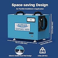 Vista 8 de ALORAIR Wi-Fi Crawlspace Dehumidifier, 113 Pint with Drain Hose for Crawl Space, Basement, Commercial and Water Damage Restoration, Compact and