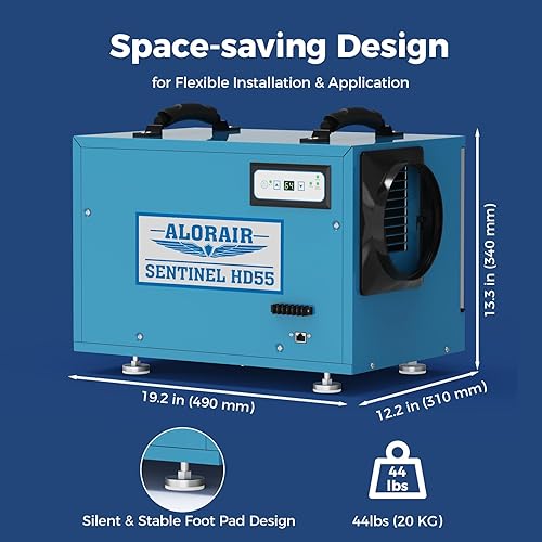 Miniatura 8 de ALORAIR Deshumidificador Wi-Fi Crawlspace, 113 pintas con manguera de drenaje para espacio de arrastre, sótano, restauración de daños comerciales y
