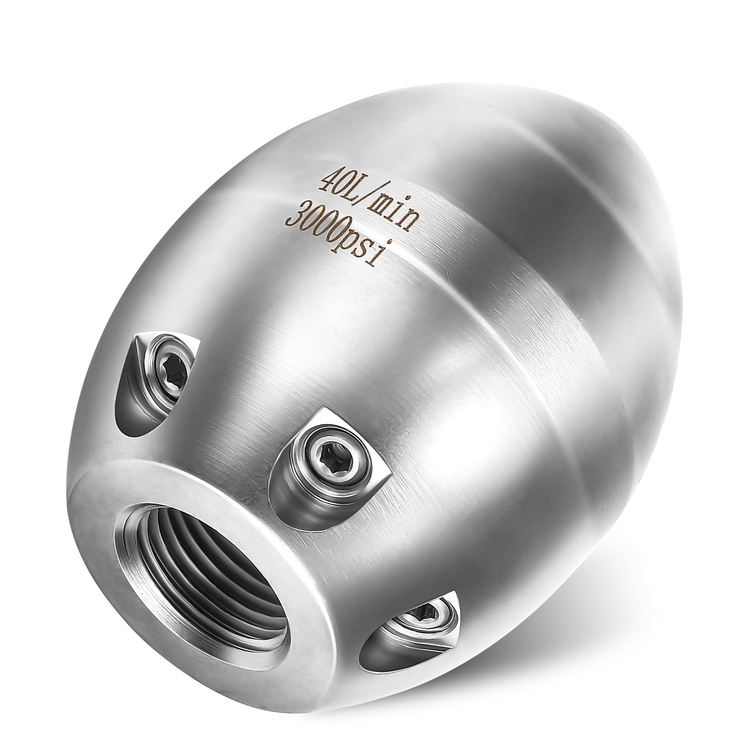 Sewer Jetter Nozzle for Pressure Washer, 3/8" NPT Internal Thread Strong Shot Jetter Head, Stainless Steel Power Washer Drain Jetter Cleaner, 3000 PSI