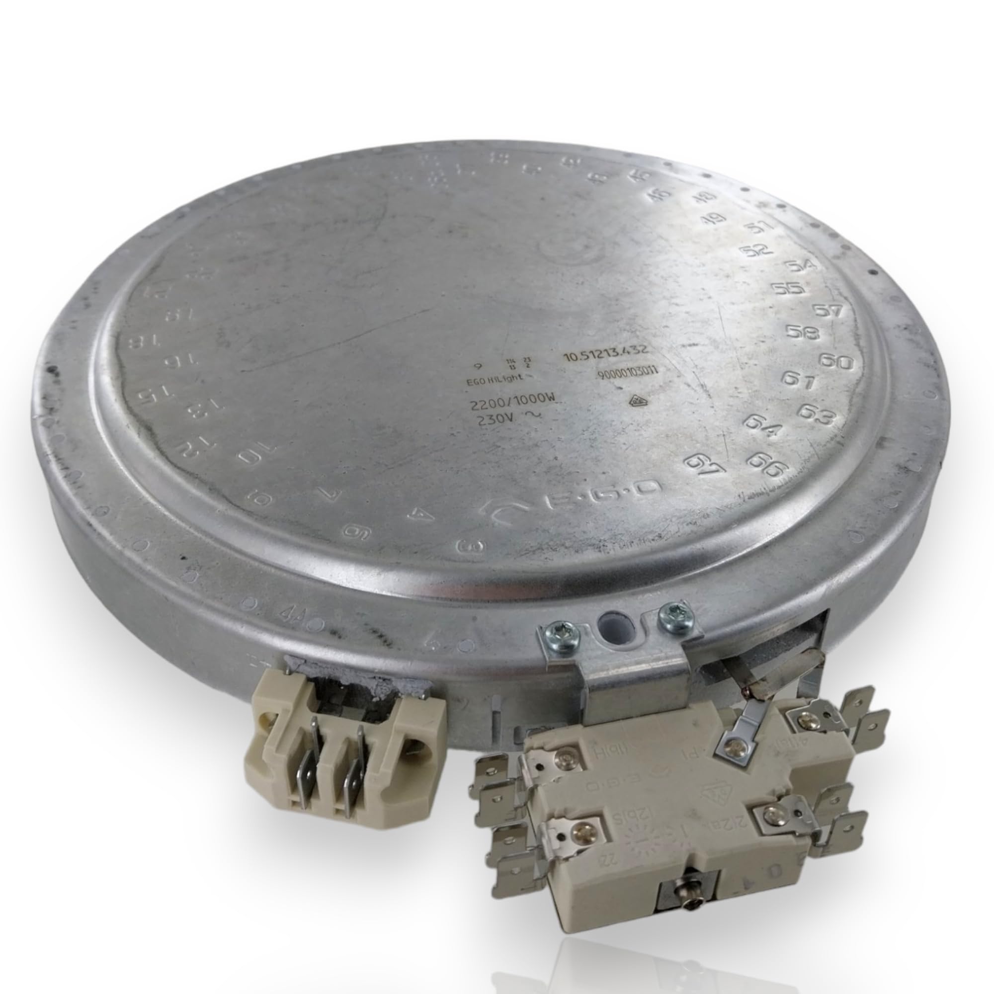 DL-pro Zweikreis Strahlheizkörper 210/135mm 2200/1000W 230V für Bosch Siemens Glaskeramikkochfeld