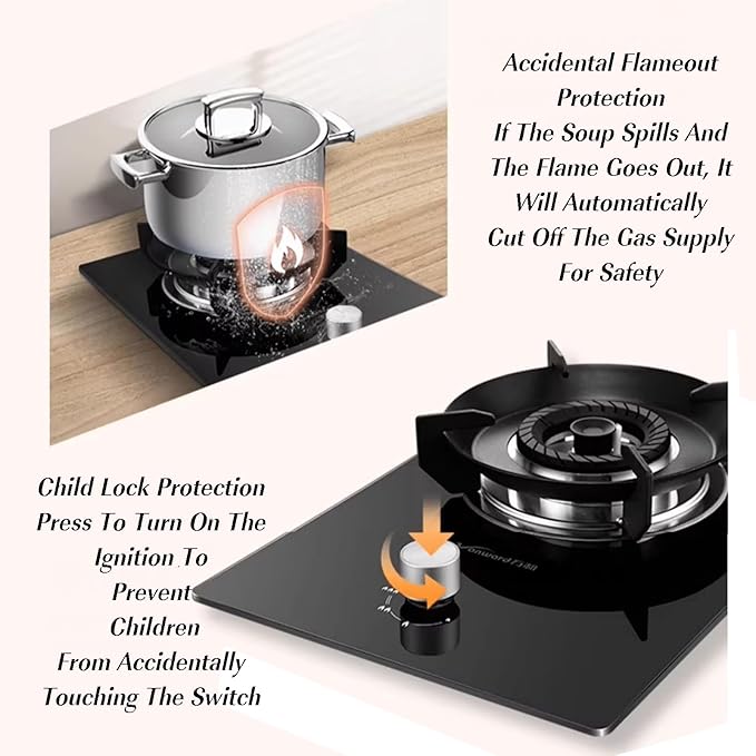 Estufa de Gas Empotrable 1 Puesto 45 cm Multigas miniatura 6