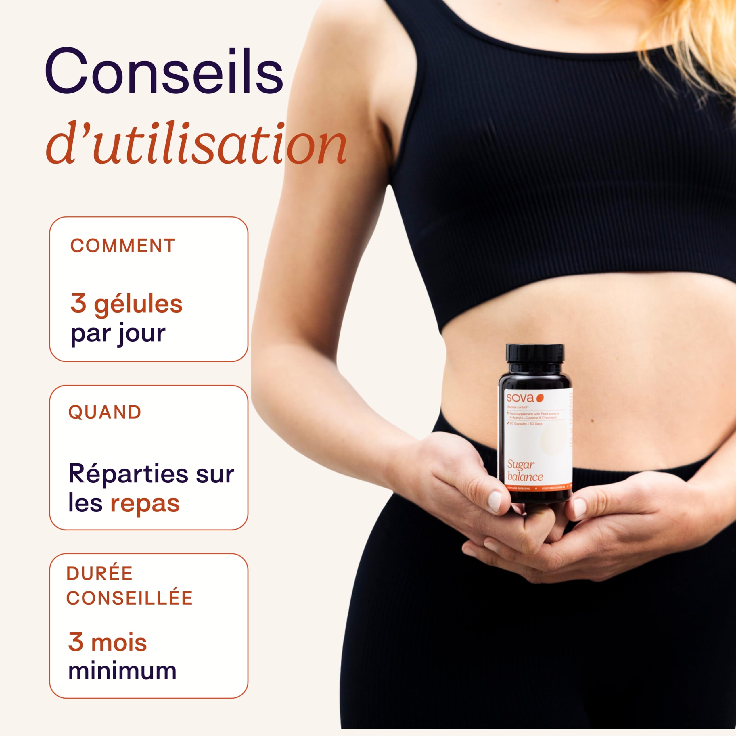 Berberine HCL avec Cannelle de Ceylan, Chrome, Gymnema Sylvestre, Berbérine & NAC - Glycémie Normale & Métabolisme du glucose - Complément alimentaire - 90 Gélules - Balance Tes Sucres - SOVA