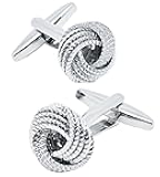 Hollow Out Twist Knot Shape Men's Cufflinks In Gift Case Silver / 14K Gold Plated Cufflinks for Men Jewelry for Wedding Party Business Birthday Anniversary Dress