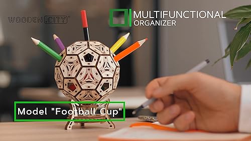 Miniatura 5 de Wooden.City Copa de fútbol  Kits de modelos de madera 3D para adultos y adolescentes para construir  Regalos de fútbol divertidos y creativos