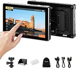VILTROX Monitor de campo de câmera DC-L2 7 polegadas 4K SDI/HDMI com tela sensível ao toque, tela 1280×800 IPS 600nit, LUT 3D, forma de onda completa, histograma RGB, Y Parade, cor falsa, pico de foco