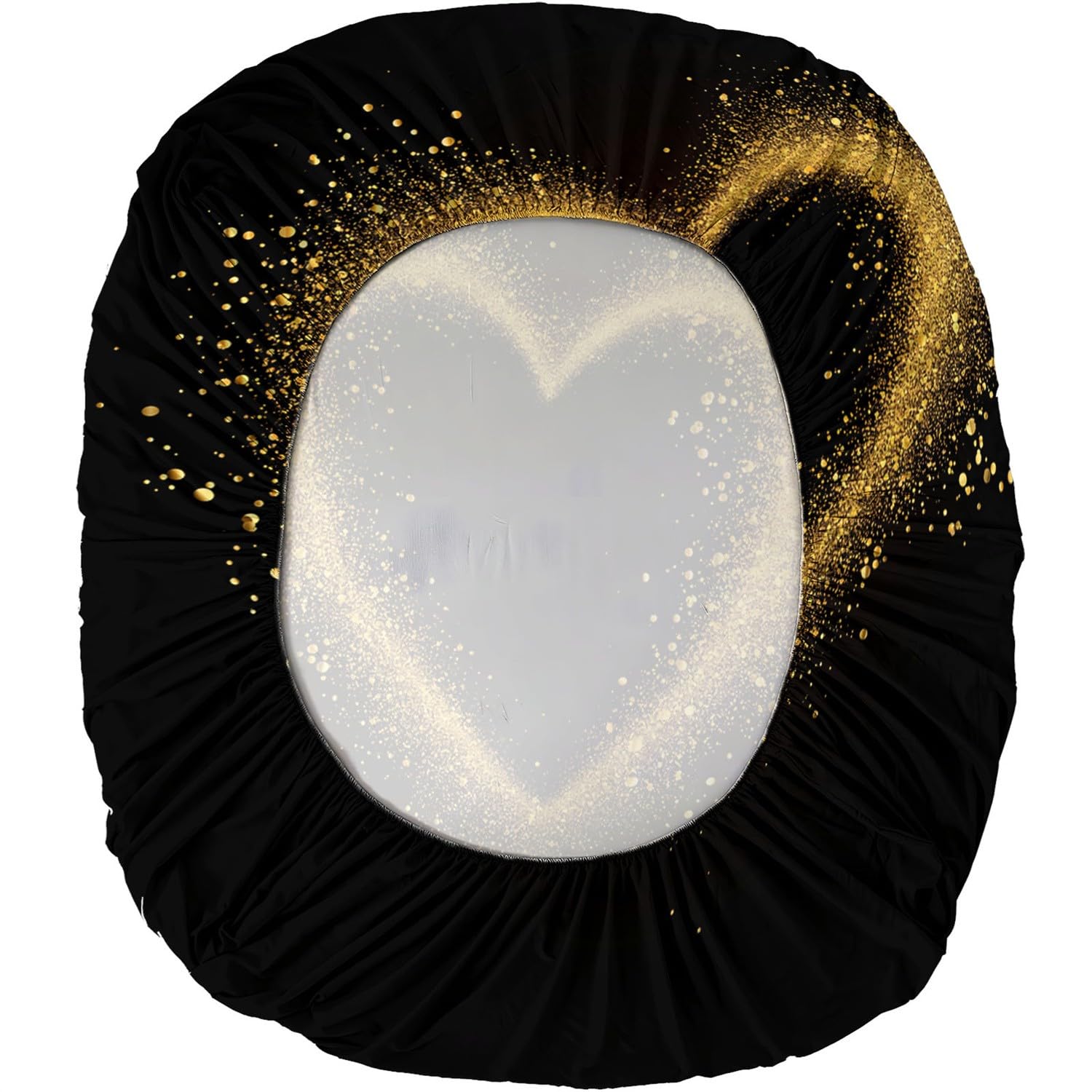 Weiches Atmungsaktives Spannbetttuch Goldglitzer-Herz 180 x 200 cm Mehrfarbig Bettwäsche-Sets für Kinder 100% Mikrofaser Spannbetttuch für Matratze bis 30 cm Hohe