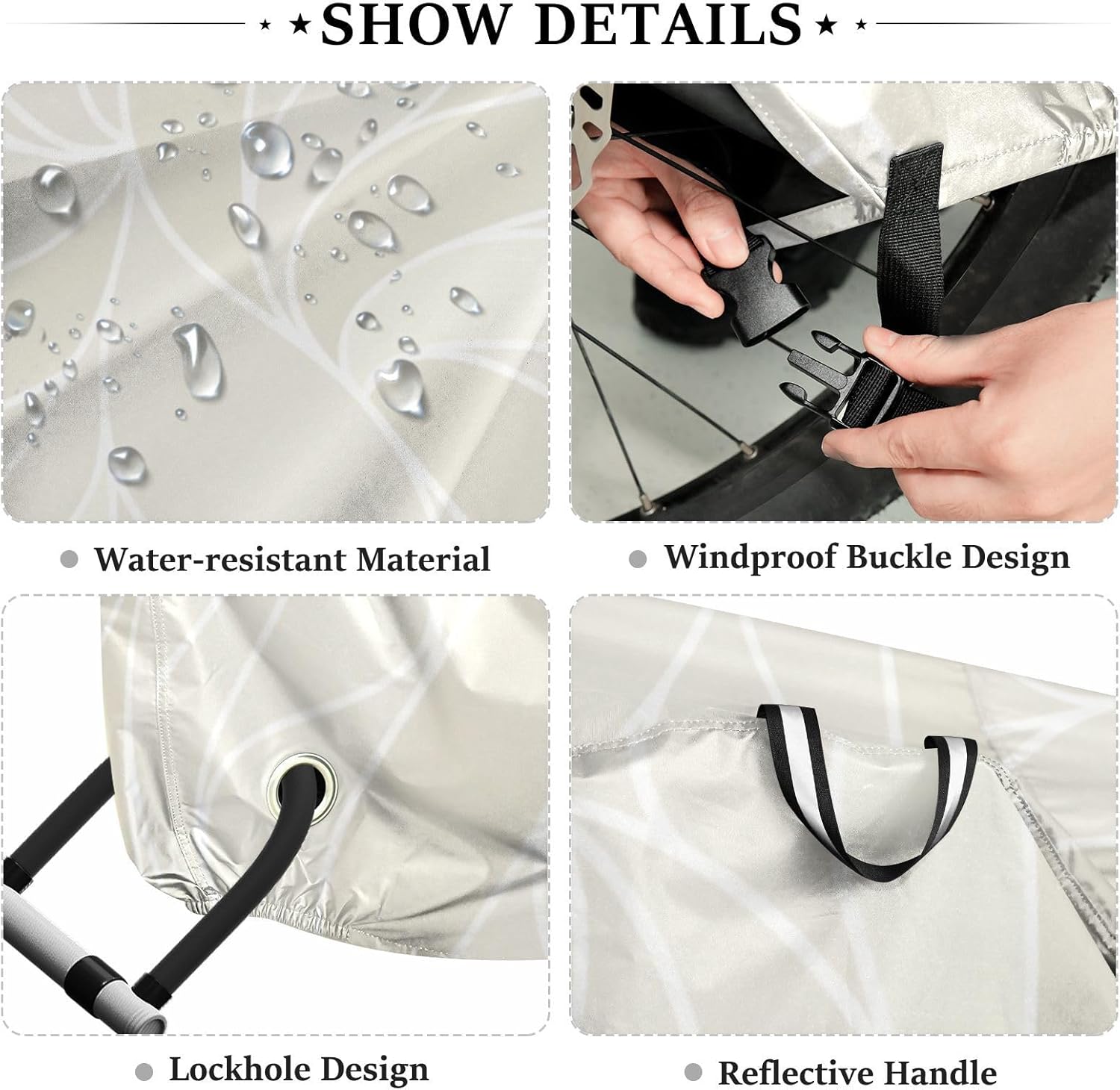 Abstract Grey White Cover for Bike Uv Resistant Motorcycle Cover Bikes Accessories