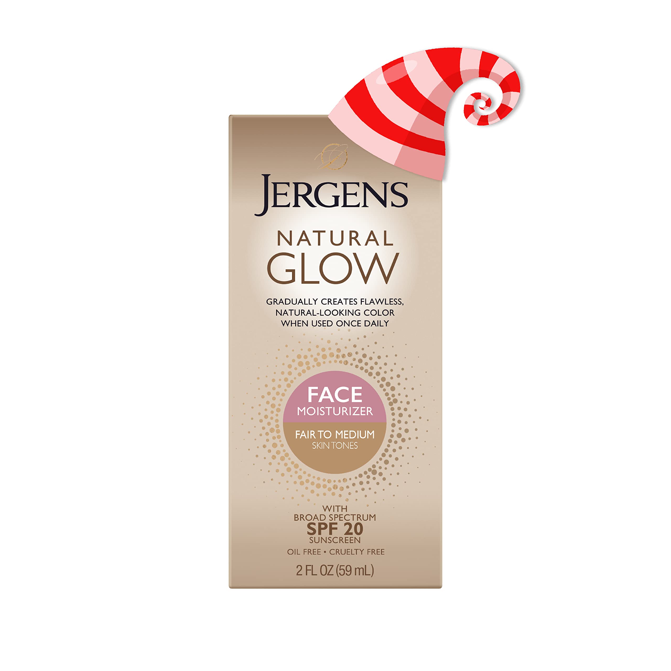 Jergens Natural Glow Self Tanner Face Moisturizer, SPF 20 Facial
