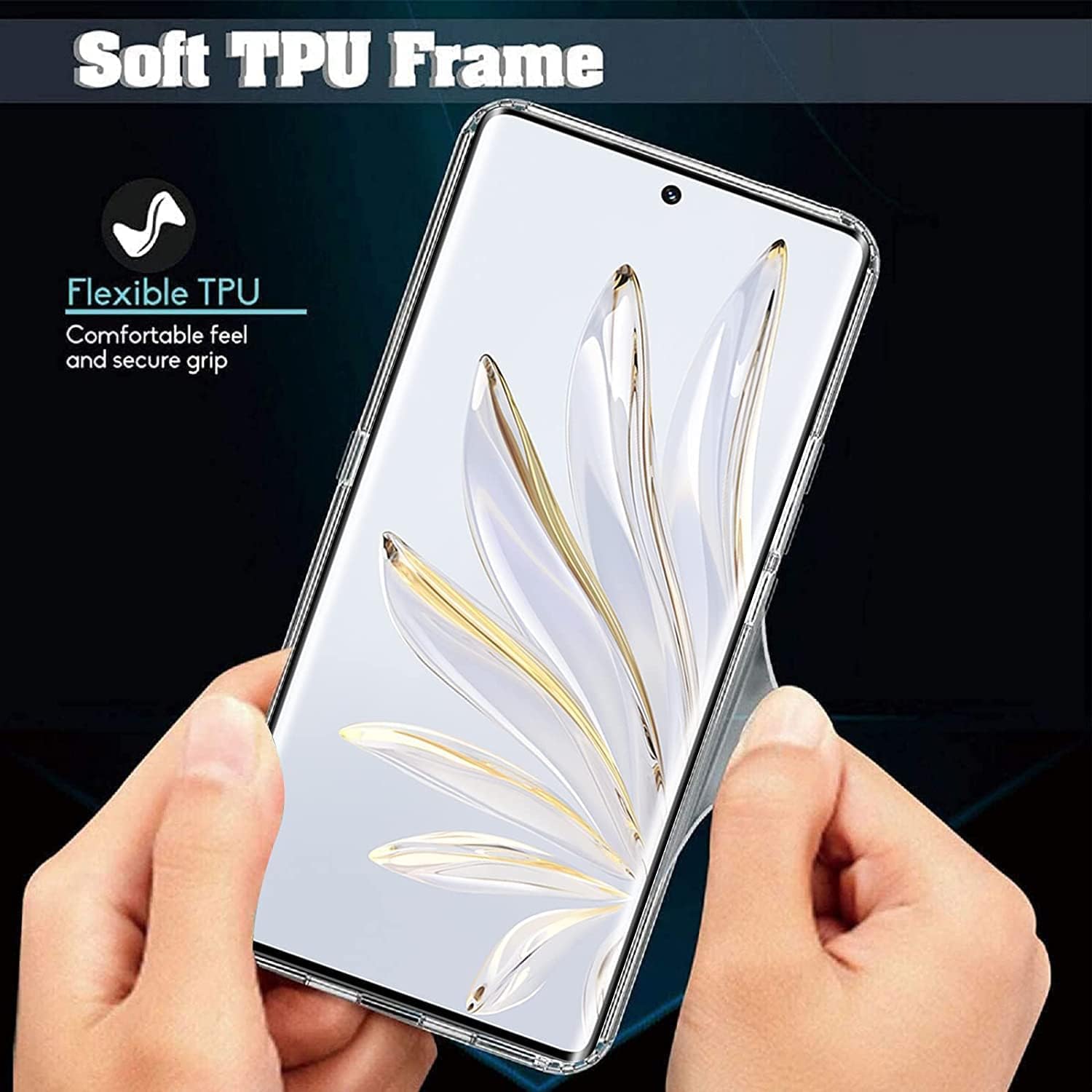 3 Custodie Silicone Morbido Per Honor 90 - Sottile E Anturto Con Disegni Cuore