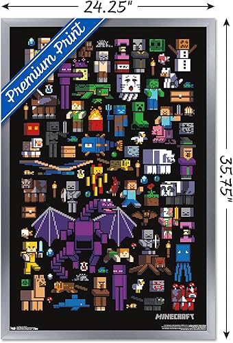 Vista 15 de Trends International póster de pared de Mobbery de Minecraft Paquete de póster y montaje
