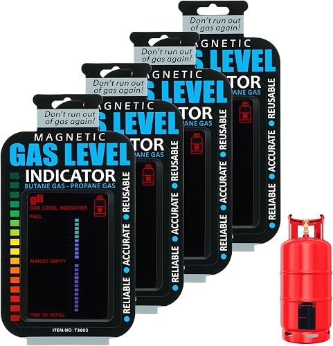 4 Pcs Gas Level Indicator Fuel Level Indicators Sticker | small, Propane Tank Gauge, for Home Kitchen, Outdoor Barbecues, Camping Tool