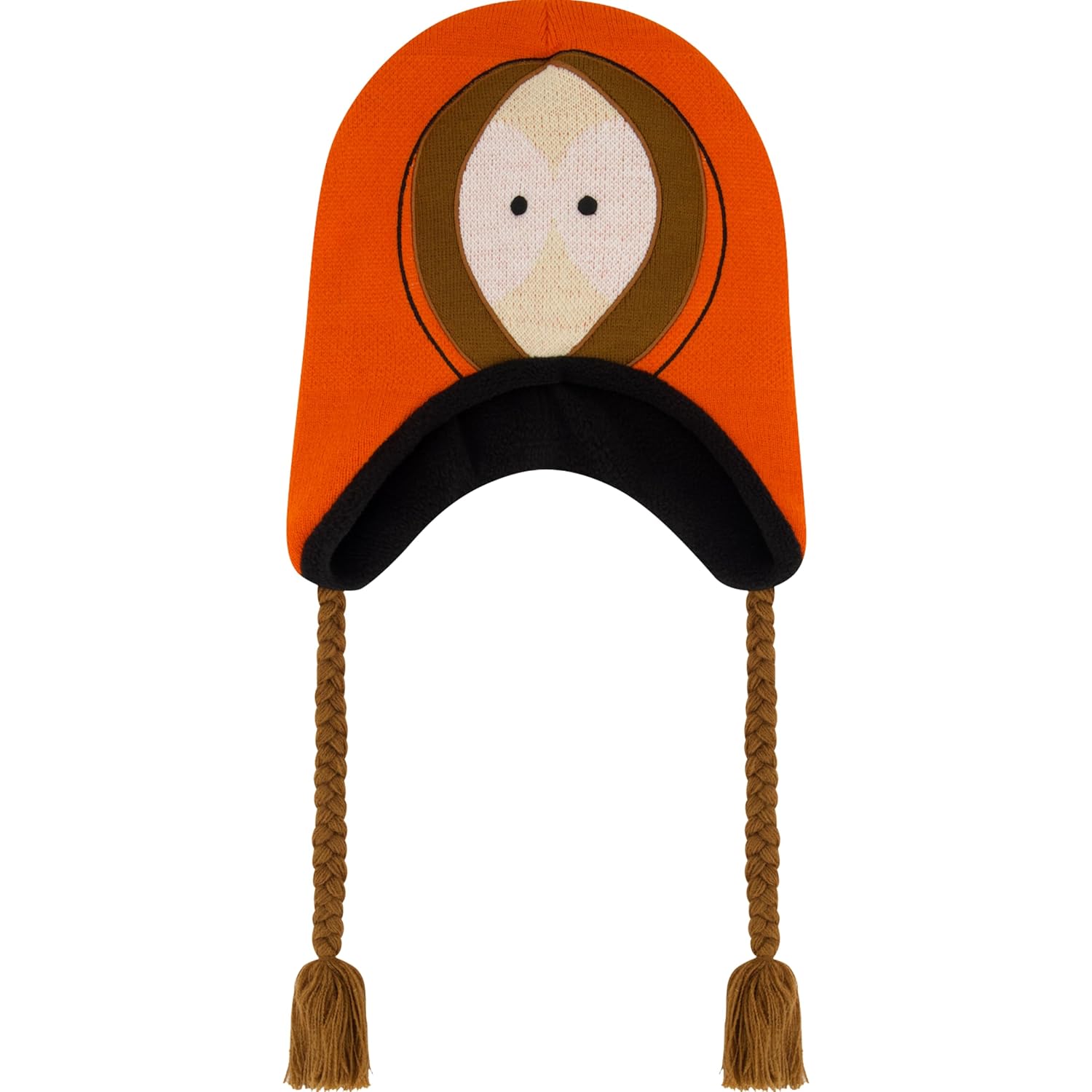 South Park Beanie Hat Eric Cartman Peruvian Winter Knit Cap with Pom and Tassels
