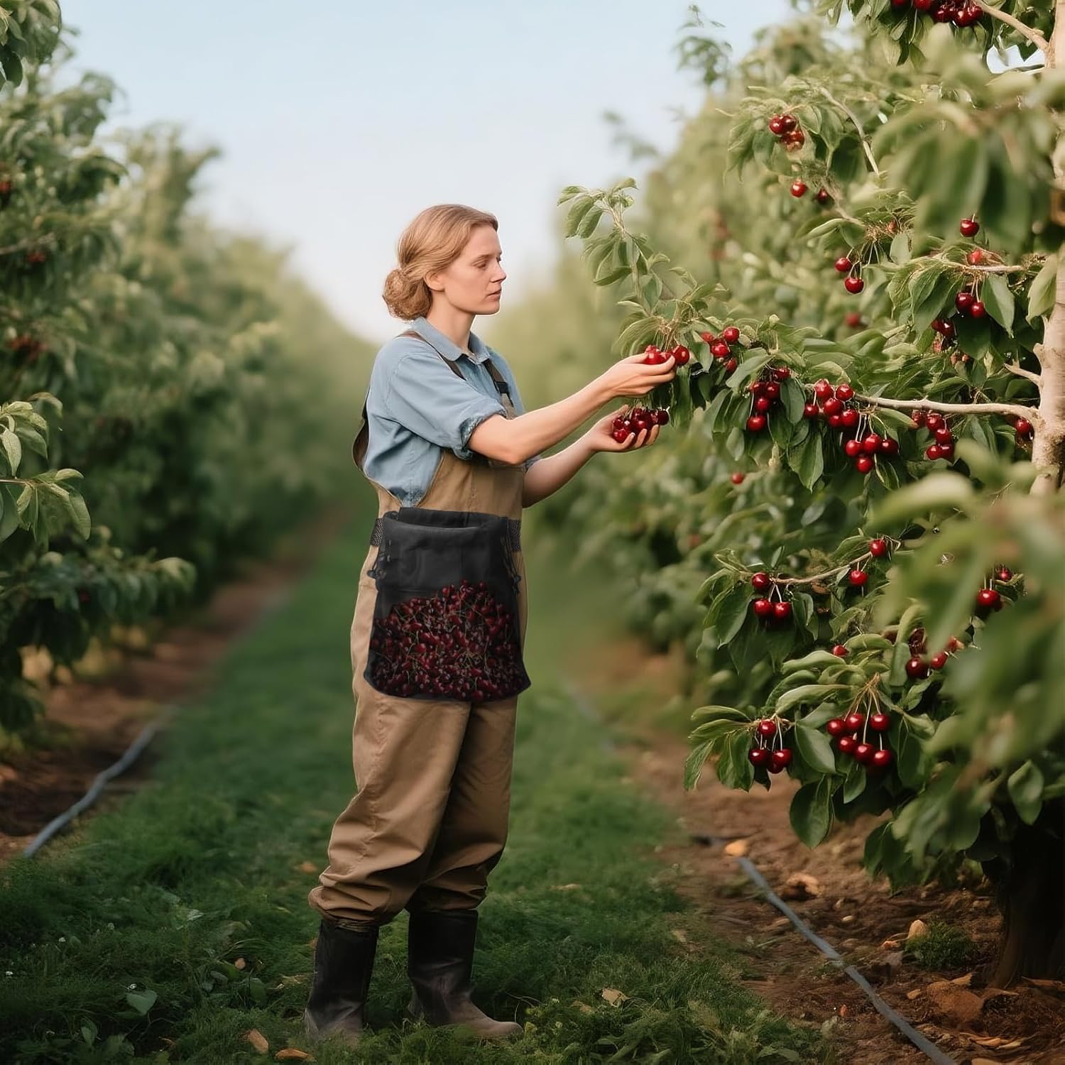 2-Pack Large Mushroom Foraging Bag, Folding Mesh Pouch Berry Pickers, Outdoor Multipurpose Dump Pouch for Belt for Travel Camping Hiking (Black) - Image 7
